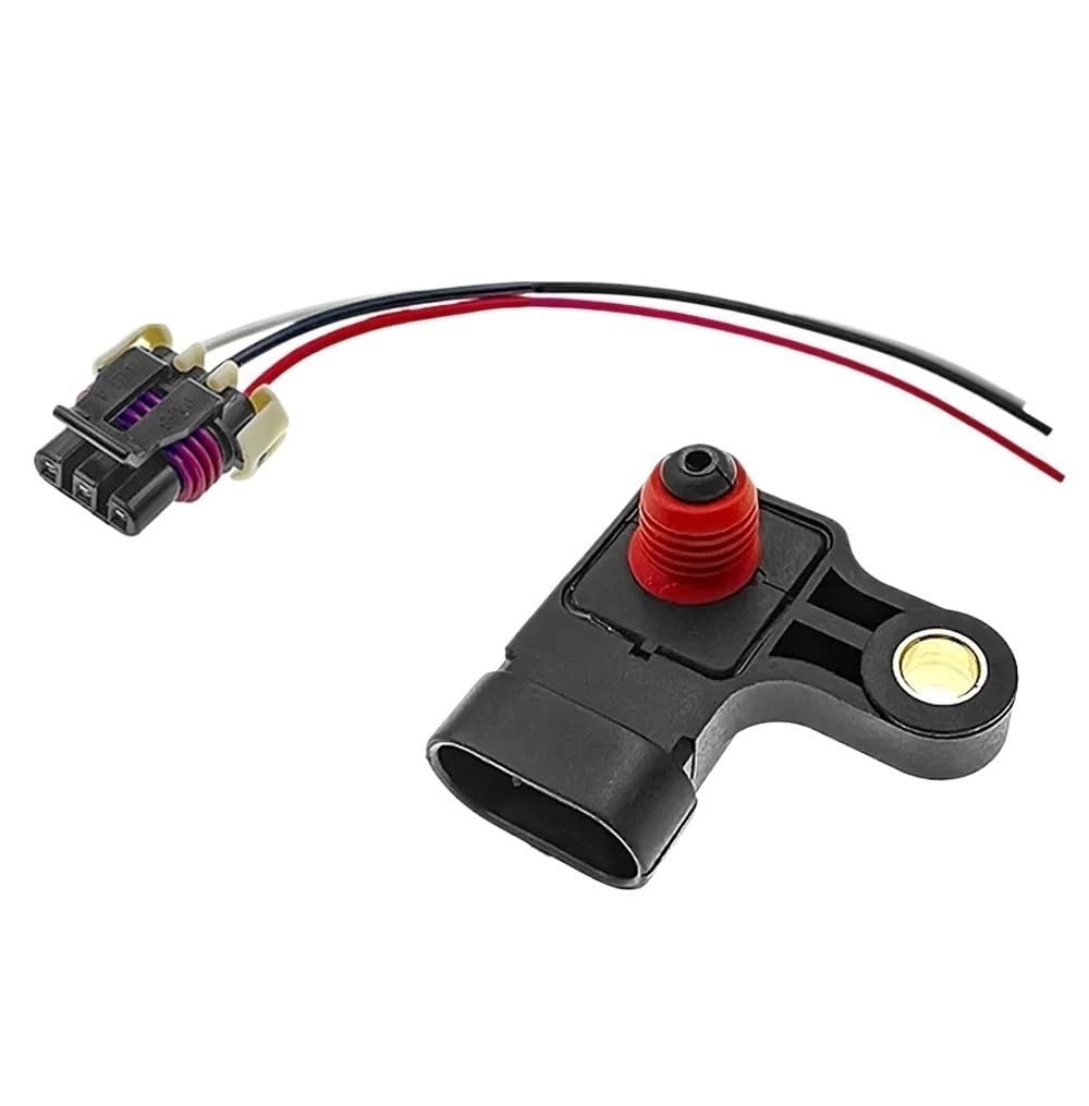 ningqonggongshi Kfz Sensorstecker Kompatibel Mit Chevrolet Für Lacetti J200 Karte Ansaugluftdrucksensor Stecker Stecker Harness 96276354 25184080(Sensor and Plug) von ningqonggongshi