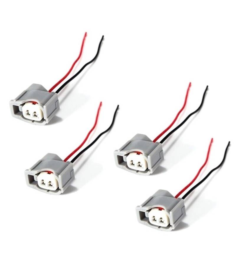 ningqonggongshi Kfz Sensorstecker Kompatibel Mit Mitsubishi Für Eclipse Für Endeavor 2-poliger Stecker Und Buchse Für Kraftstoffeinspritzdüsen Stecker Mit Kabel 6189-0611 90980-11875(4 pcs) von ningqonggongshi