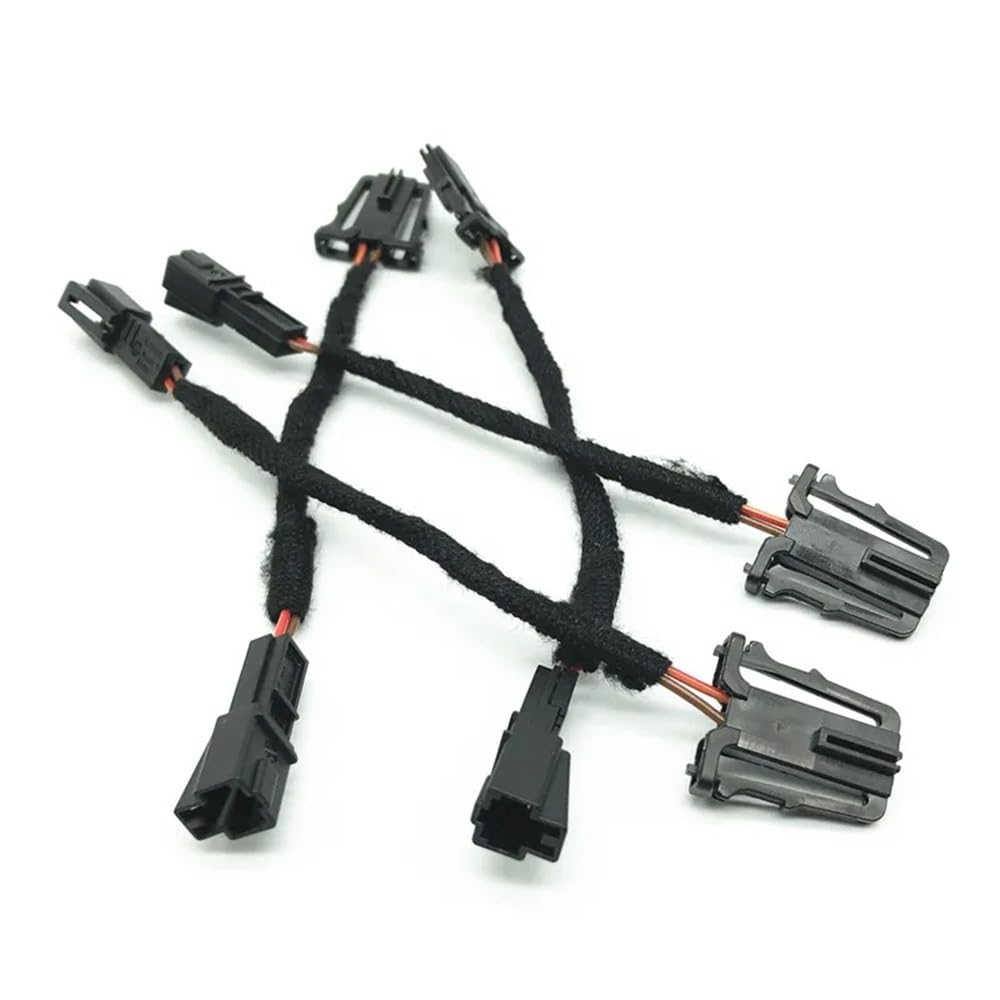 ningqonggongshi Kfz Sensorstecker Kompatibel Mit Seat Autotür Willkommen Fußraum Licht Kofferraum Licht Konverter Stecker Adapter Kabelbaum(4 Pcs) von ningqonggongshi