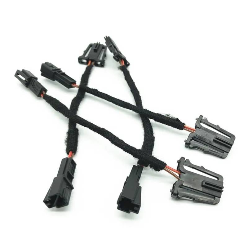 ningqonggongshi Kfz Sensorstecker Kompatibel Mit Seat Autotür Willkommen Fußraum Licht Kofferraum Licht Konverter Stecker Adapter Kabelbaum(4 Pcs) von ningqonggongshi