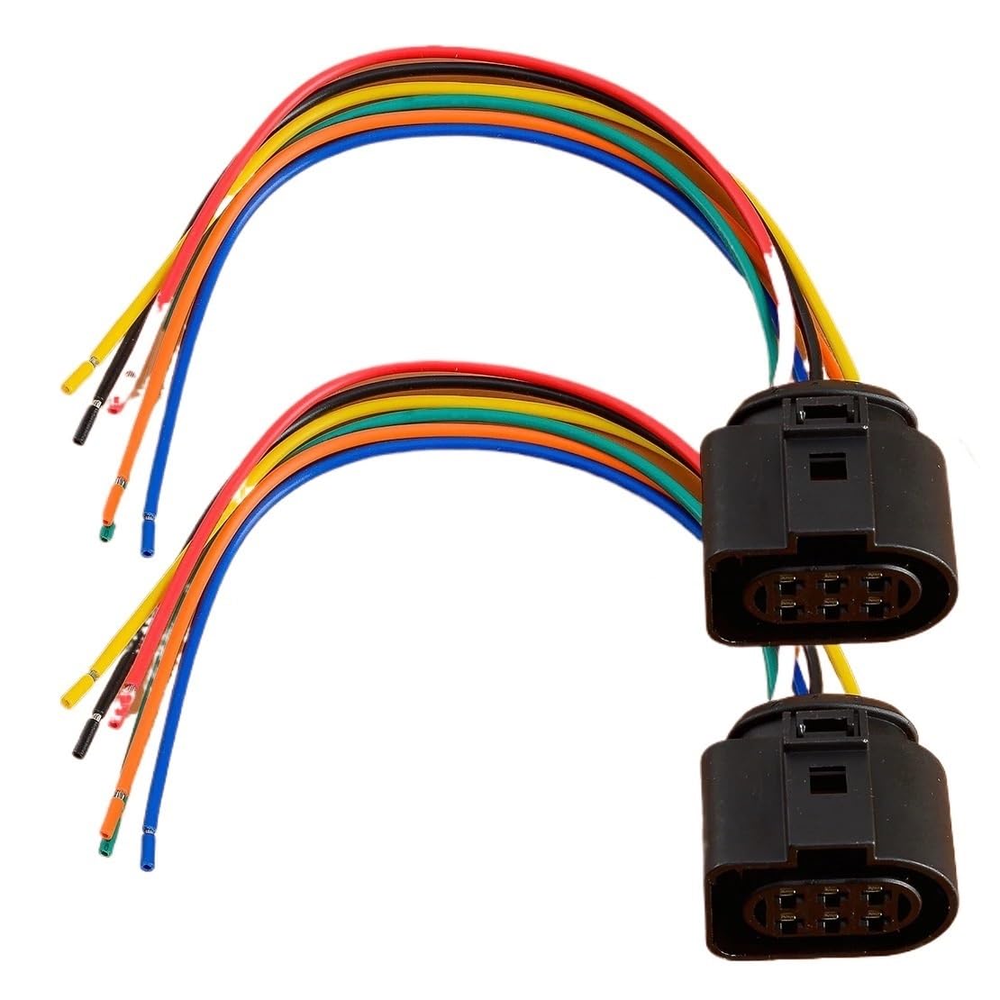 ningqonggongshi Kfz Sensorstecker Kompatibel Mit TT TTS A3 6Pin Auto Auto Rücklicht Lampe Sockel Stecker Kabel(2pcs) von ningqonggongshi