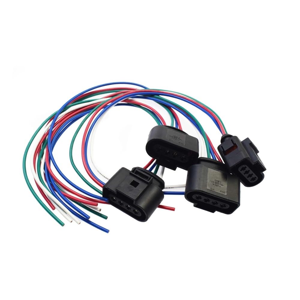 ningqonggongshi Kfz Sensorstecker Kompatibel mit A3 A4 A5 A6 A8 Q5 Q7 RS4 RS6 S4 S5 S6 S8 TT Zündspulenverdrahtungsstecker Kabelbaumstecker Zopf(4 Pieces with Wires) von ningqonggongshi
