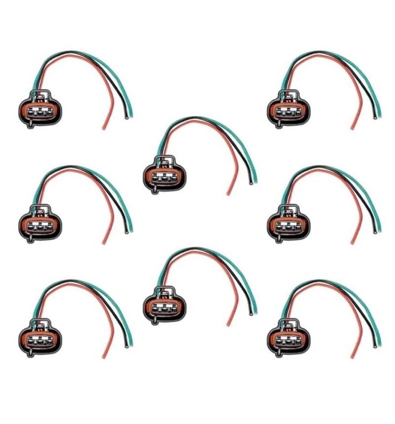 ningqonggongshi Kfz Sensorstecker Stecker 3pin Leerlaufluftregelung IAC Ventil Kabelbaum Stecker 22270-0D030 22270-75050 16022-PWA-G01(8 pcs) von ningqonggongshi