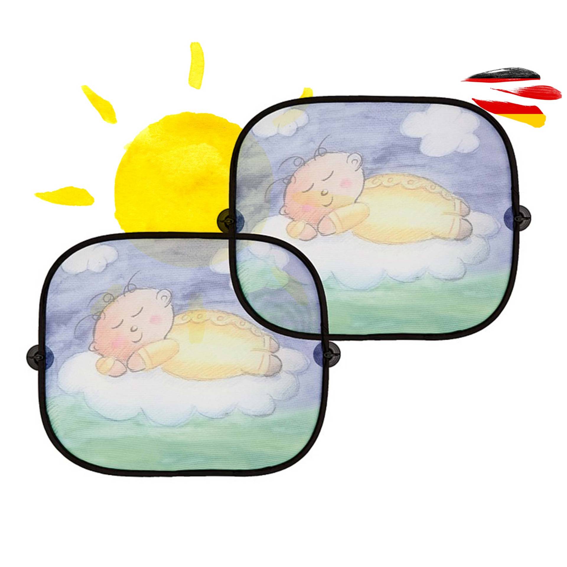 2er Set Sonnenschutz Auto mit UV Schutz UPF für Babys und Kinder, Sonnenschutz für Seitenscheibe mit Saugnapf, Fensterschutz Verdunkelung, Sonnenblende für PKW, Fahrzeug, Protection zum verdunkeln 2er Set Sonnenschutz Auto mit UV Schutz UPF für Babys und Kinder, Sonnenschutz für Seitenscheibe mit Saugnapf, Fensterschutz Verdunkelung, Sonnenblende für PKW, Fahrzeug, Protection zum verdunkeln von njoyn