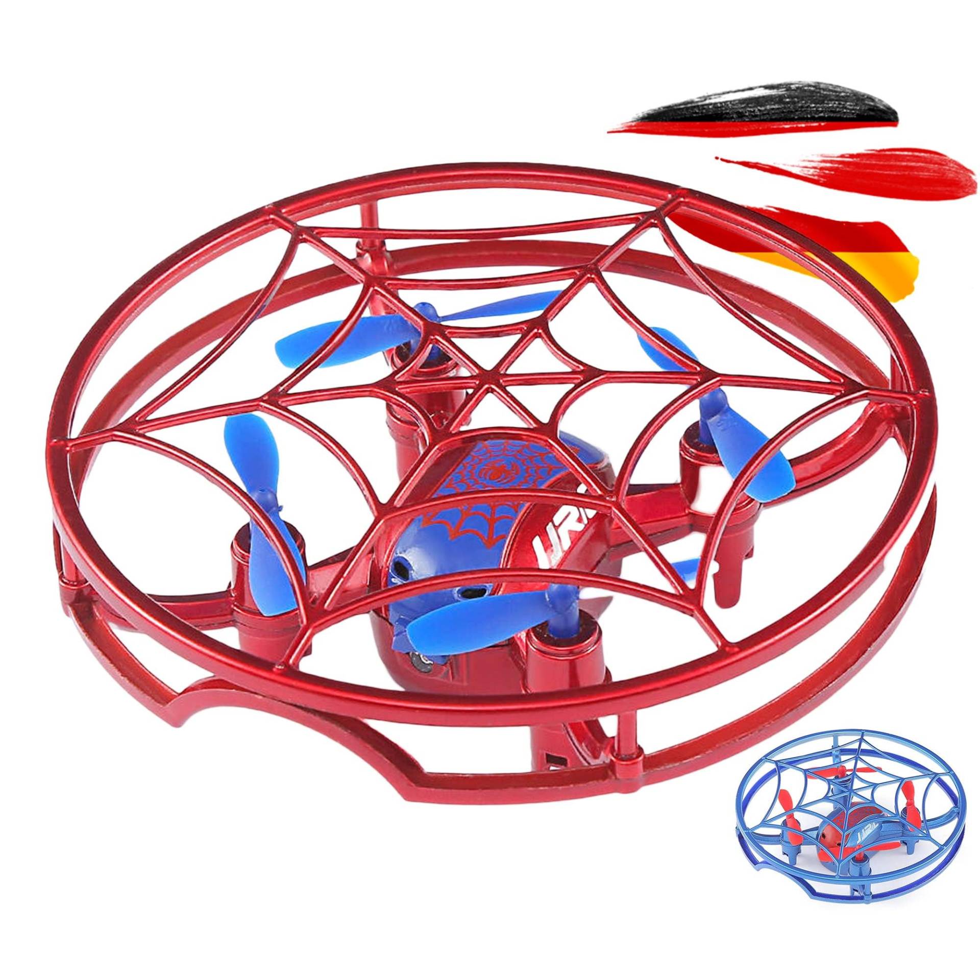 RC ferngesteuerte 4 Kanal Superheld Mini-Drohne mit Käfigschutz, Quadcopter mit 3D Looping, Hovering, Headless-Mode, LED-Beleuchtung, Sofort Start-Funktion, Spielzeug UFO-Drone f. Kinder u. Erwachsene RC ferngesteuerte 4 Kanal Superheld Mini-Drohne mit Käfigschutz, Quadcopter mit 3D Looping, Hovering, Headless-Mode, LED-Beleuchtung, Sofort Start-Funktion, Spielzeug UFO-Drone f. Kinder u. Erwachsene von njoyn
