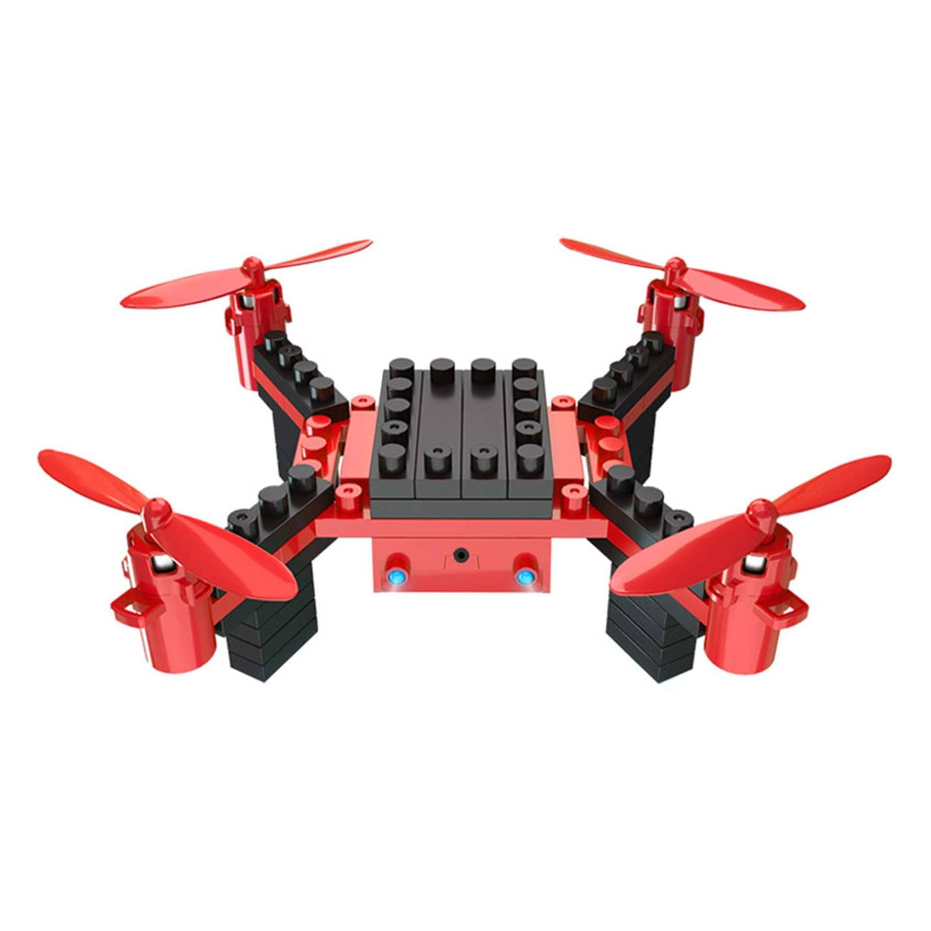 RC ferngesteuerte 4-Kanal Mini-Drohne aus Baustein-Set inkl. FPV Wifi Kamera Live-Übertragung auf Smartphone, Technik Steck-Bausatz DIY Quadcopter Drone, Spielzeug Quadrocopter f. Kinder u. Erwachsene RC ferngesteuerte 4-Kanal Mini-Drohne aus Baustein-Set inkl. FPV Wifi Kamera Live-Übertragung auf Smartphone, Technik Steck-Bausatz DIY Quadcopter Drone, Spielzeug Quadrocopter f. Kinder u. Erwachsene von njoyn