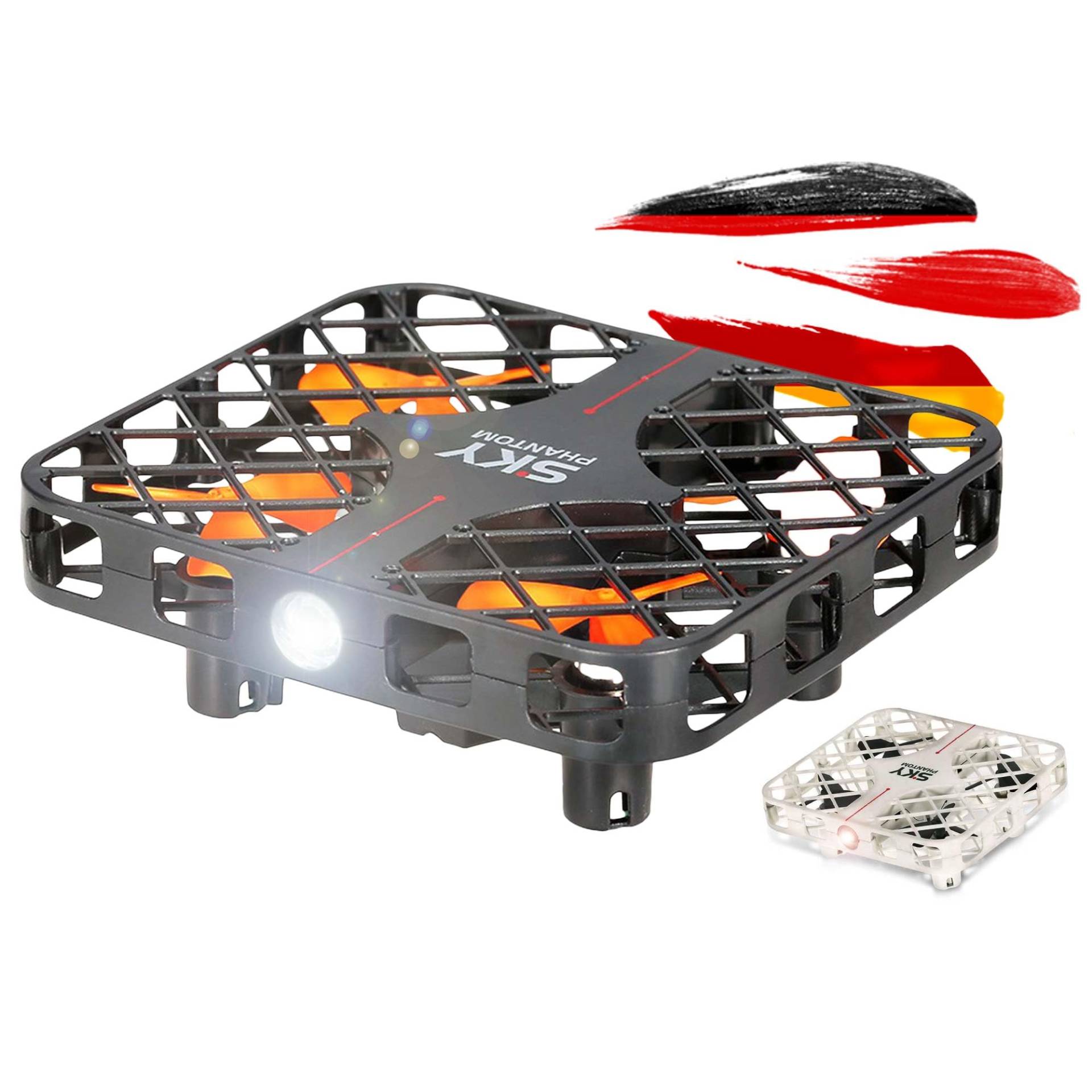 RC ferngesteuerte 4-Kanal mini Drohne mit Schutz-Käfig, Flying-Ball UFO-Drone, Quadcopter mit Gyro-Technik, Rückholfunktion, Headless-Mode und 3D-Flip, Spielzeug Quadrocopter für Kinder und Erwachsene RC ferngesteuerte 4-Kanal mini Drohne mit Schutz-Käfig, Flying-Ball UFO-Drone, Quadcopter mit Gyro-Technik, Rückholfunktion, Headless-Mode und 3D-Flip, Spielzeug Quadrocopter für Kinder und Erwachsene von njoyn