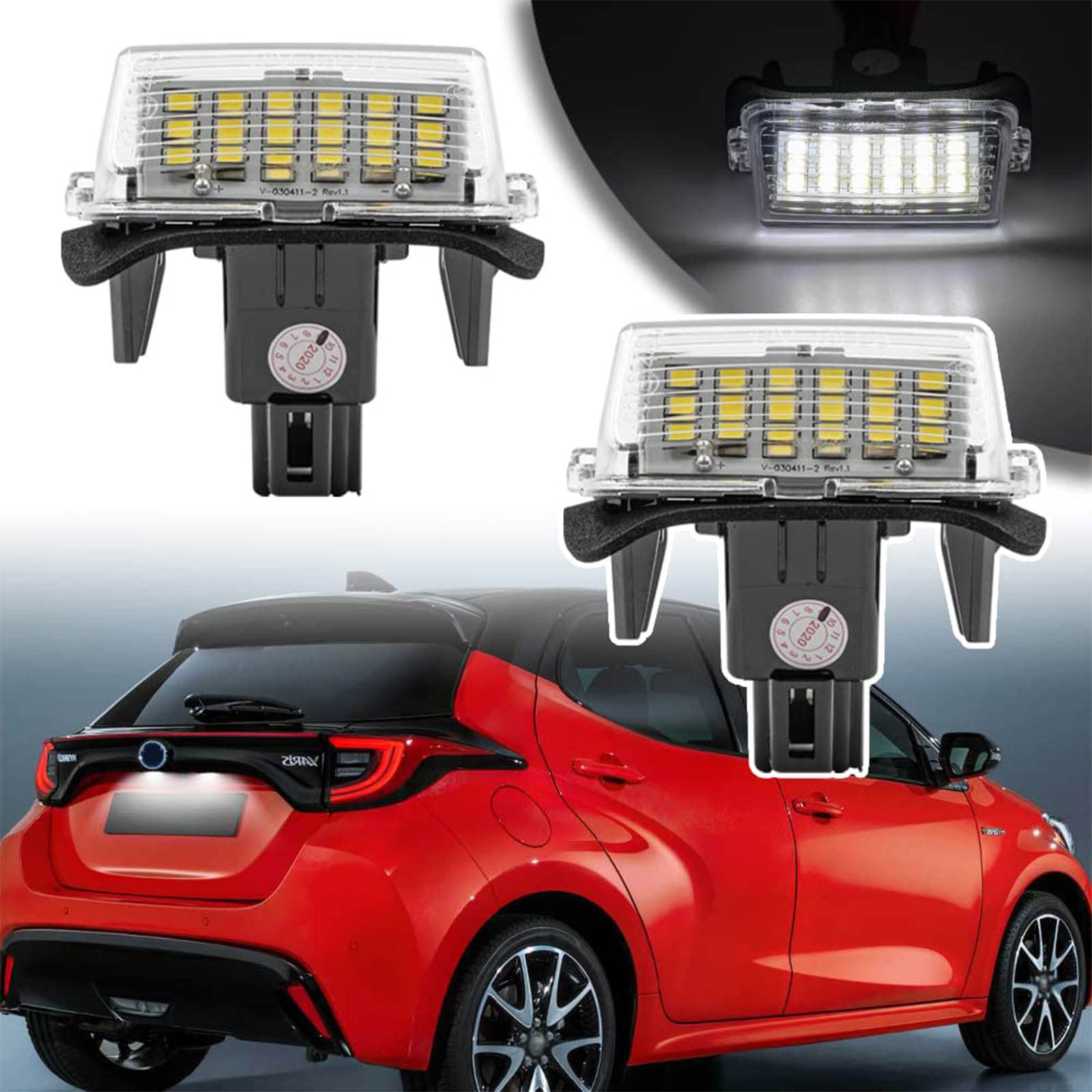 njssjd 2 Stück LED Kennzeichenbeleuchtung Kompatibel mit T-oyota GR Y-aris C-amry A'uris C'orolla Typ E210 Xenon Weiß Nummernschildbeleuchtung Canbus Free njssjd 2 Stück LED Kennzeichenbeleuchtung Kompatibel mit T-oyota GR Y-aris C-amry A'uris C'orolla Typ E210 Xenon Weiß Nummernschildbeleuchtung Canbus Free von njssjd