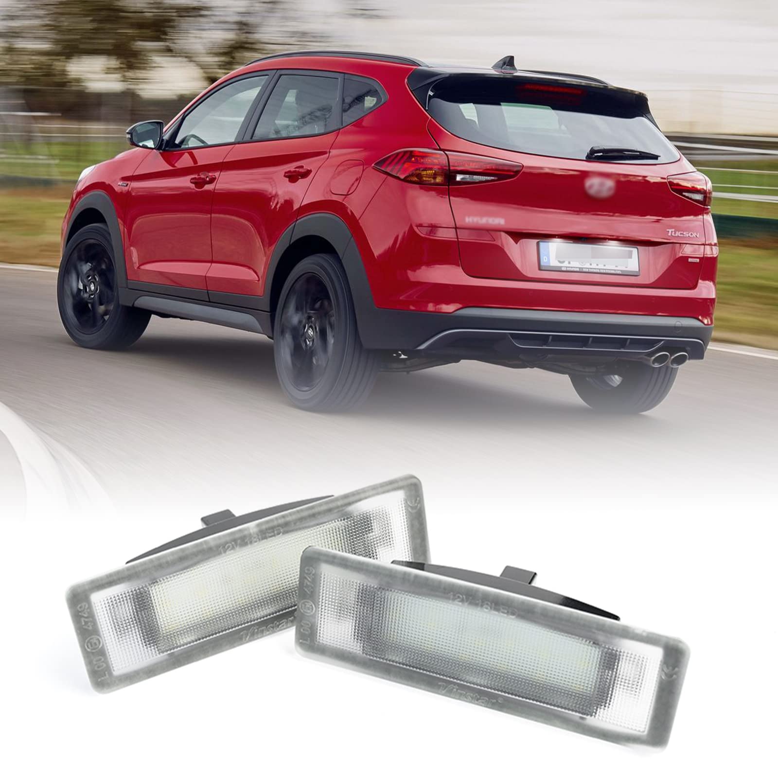 njssjd 2 x LED-Kennzeichenbeleuchtung für Hyundai Tuscon SMD 6000 K, Canbus, fehlerfrei, OEM-Nr. 925502G000 njssjd 2 x LED-Kennzeichenbeleuchtung für Hyundai Tuscon SMD 6000 K, Canbus, fehlerfrei, OEM-Nr. 925502G000 von njssjd