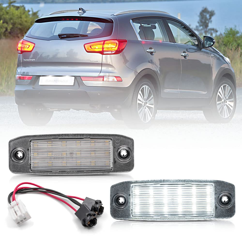 njssjd 2 x LED-Kennzeichenbeleuchtung für Kia Sportage Type SL 2011-2016, Kia Sportage Type NQ5 2021-, Kia Sportage PHEV 2022-, Hyundai Sonata 10 / YF 10MY 2010- njssjd 2 x LED-Kennzeichenbeleuchtung für Kia Sportage Type SL 2011-2016, Kia Sportage Type NQ5 2021-, Kia Sportage PHEV 2022-, Hyundai Sonata 10 / YF 10MY 2010- von njssjd