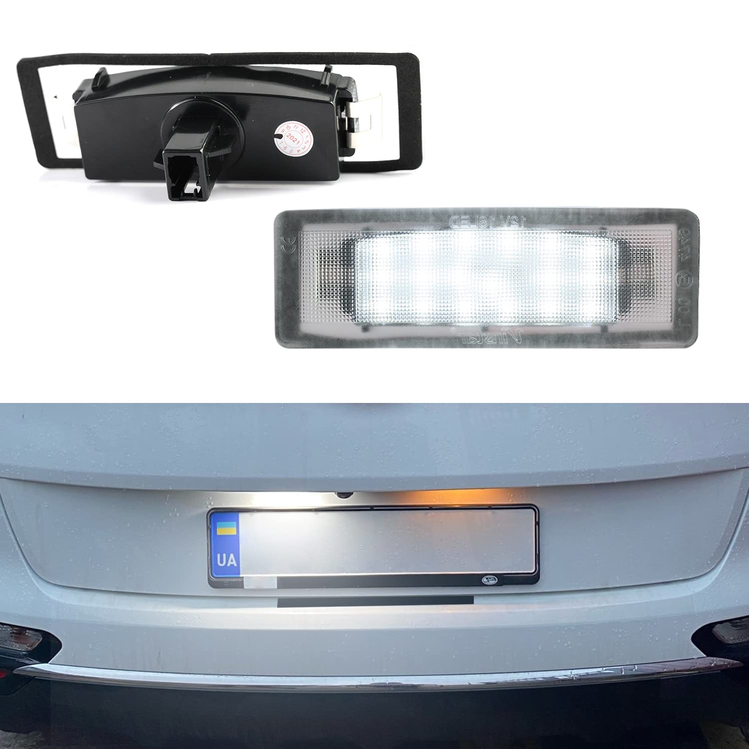2x weiße Xenon-LED-Kennzeichenbeleuchtung für Kia Sportage 2015-2020 Kia Proceed GT 2019-2021 von njssjd