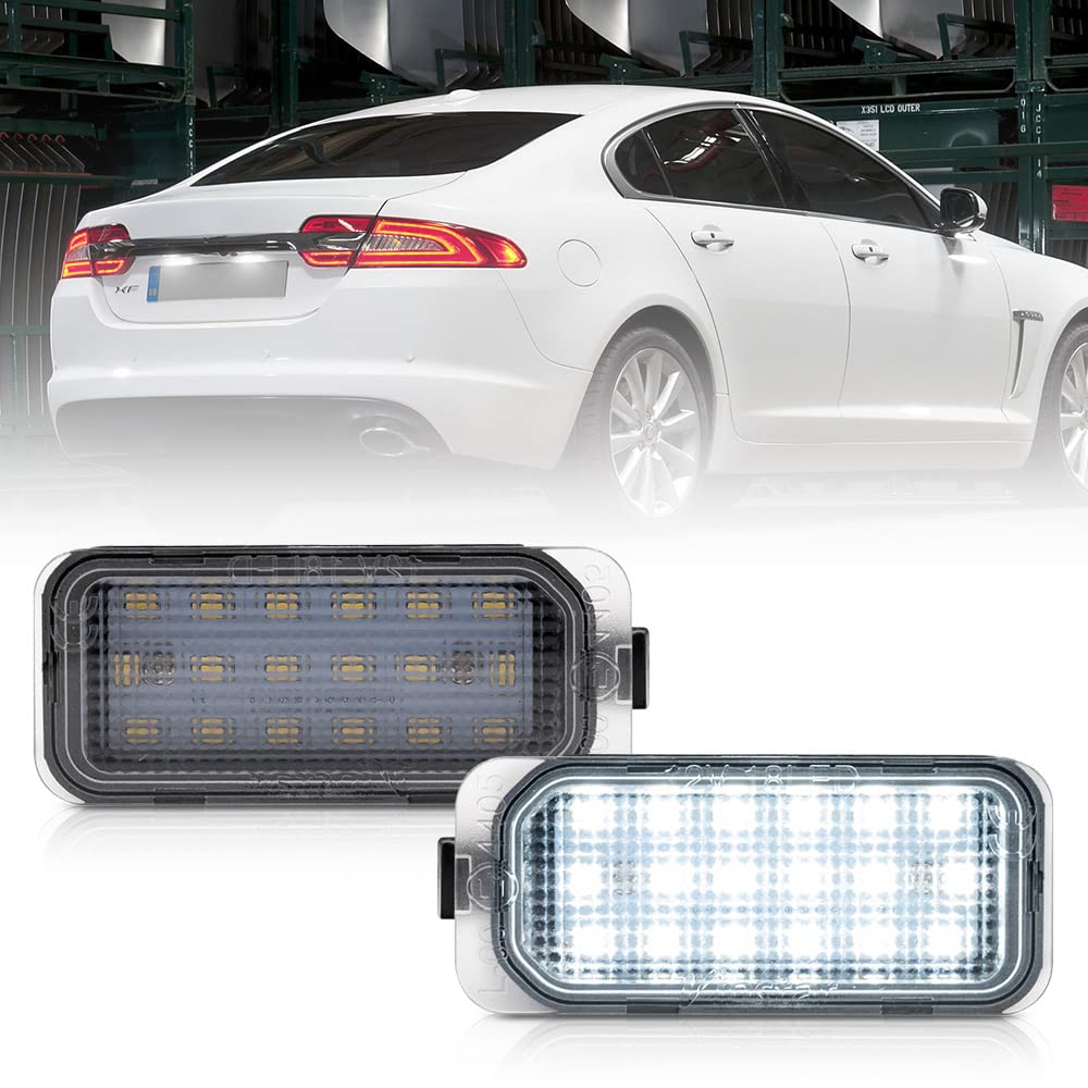 njssjd LED-Kennzeichenbeleuchtung kompatibel mit Ford Fiesta Focus S-Max Grand C-Max Mondeo Kuga Galaxy Jaguar XJ XF 2 Stück weiße njssjd LED-Kennzeichenbeleuchtung kompatibel mit Ford Fiesta Focus S-Max Grand C-Max Mondeo Kuga Galaxy Jaguar XJ XF 2 Stück weiße von njssjd