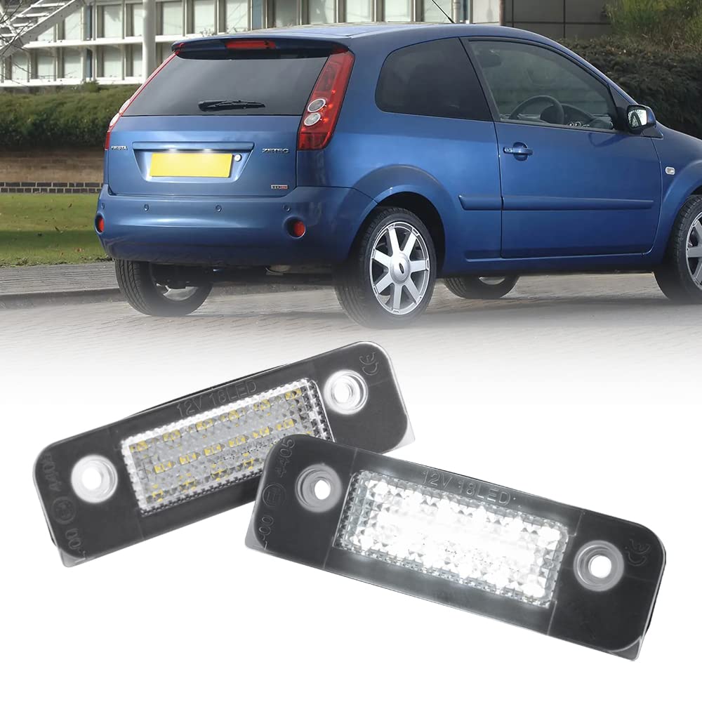 njssjd LED-Kennzeichenbeleuchtung für F-ord Fiesta MK5 Mondeo MK2 Fusion Canbus, keine Fehler, Auto-LED-Rücklicht, OEM-Nr. 1332916 njssjd LED-Kennzeichenbeleuchtung für F-ord Fiesta MK5 Mondeo MK2 Fusion Canbus, keine Fehler, Auto-LED-Rücklicht, OEM-Nr. 1332916 von njssjd