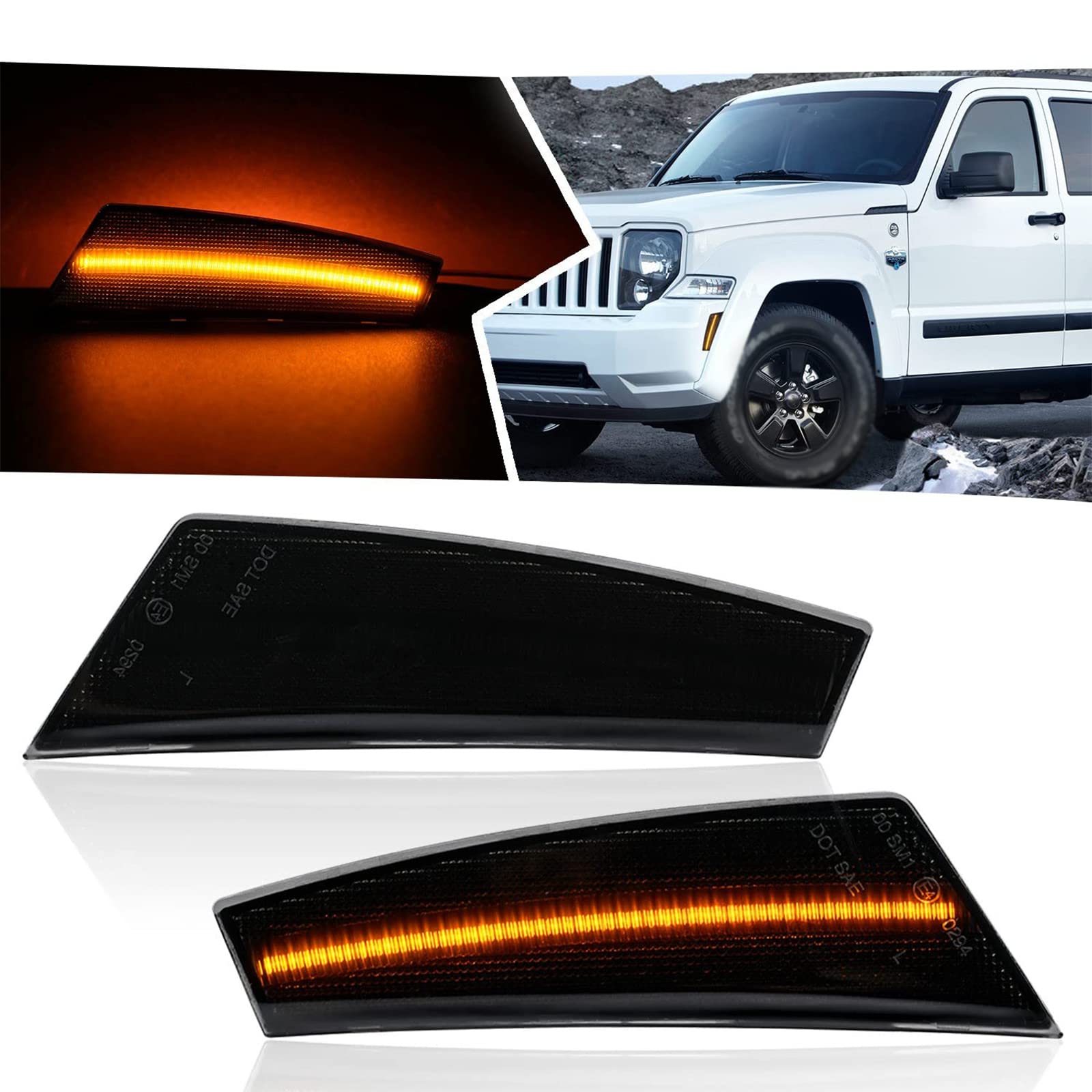 NJSSJD LED bernsteinfarbene Frontseite Seitenmarkierungsleuchten Blinker Repeater kompatibel mit J-eep Cherokee/Liberty KK 2008 2009 2010 2011 2012 Blinker Lampe Blinker NJSSJD LED bernsteinfarbene Frontseite Seitenmarkierungsleuchten Blinker Repeater kompatibel mit J-eep Cherokee/Liberty KK 2008 2009 2010 2011 2012 Blinker Lampe Blinker von njssjd