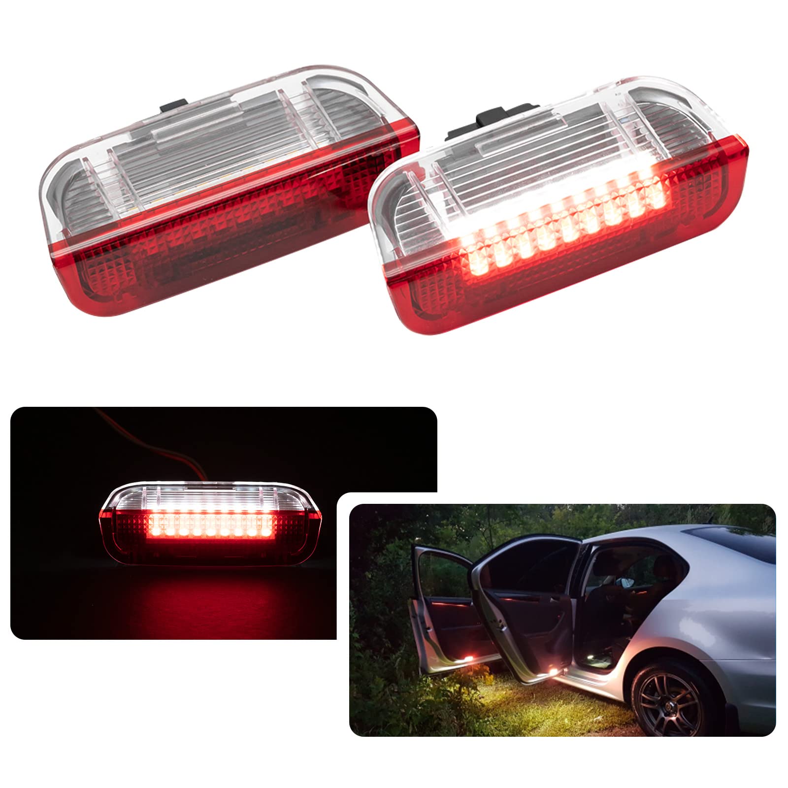 Weiße und rote LED-Vordertür-Willkommensbeleuchtung für VW Golf MK5 MK6 MK7 T/iguan P/assat B6 B7 B8 Touran S/cirocco Touareg Sharan J/etta Skoda Superb LED-Türschwellen-Sicherheitsleuchten Weiße und rote LED-Vordertür-Willkommensbeleuchtung für VW Golf MK5 MK6 MK7 T/iguan P/assat B6 B7 B8 Touran S/cirocco Touareg Sharan J/etta Skoda Superb LED-Türschwellen-Sicherheitsleuchten von njssjd