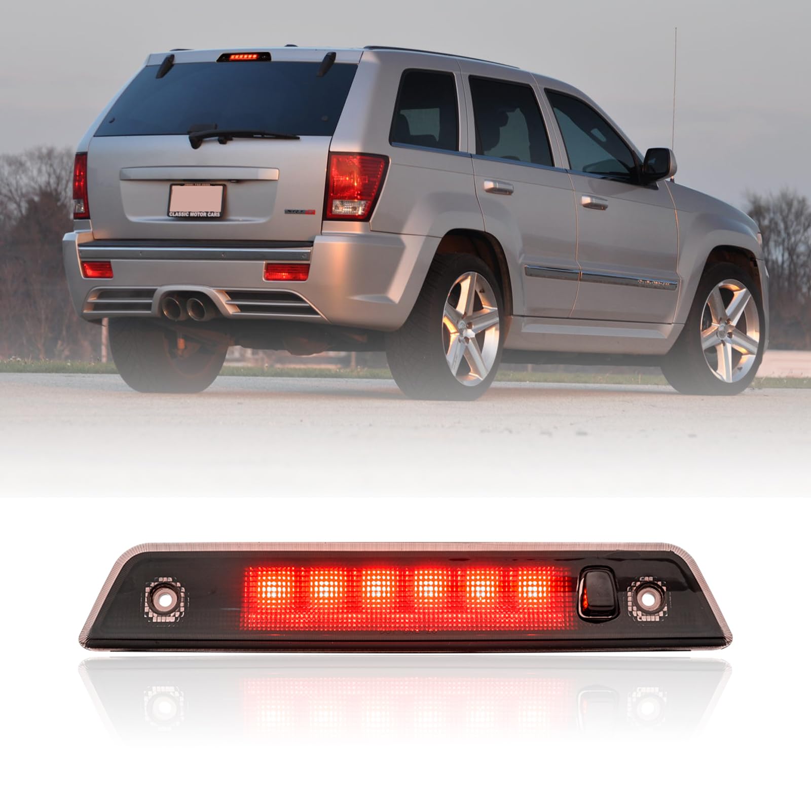 njssjd 1 x LED-Bremsleuchte, kompatibel mit J.eep Grand Cherokee WH CHMSL hinten mittig hoch montiert, dritte Bremslicht njssjd 1 x LED-Bremsleuchte, kompatibel mit J.eep Grand Cherokee WH CHMSL hinten mittig hoch montiert, dritte Bremslicht von njssjd