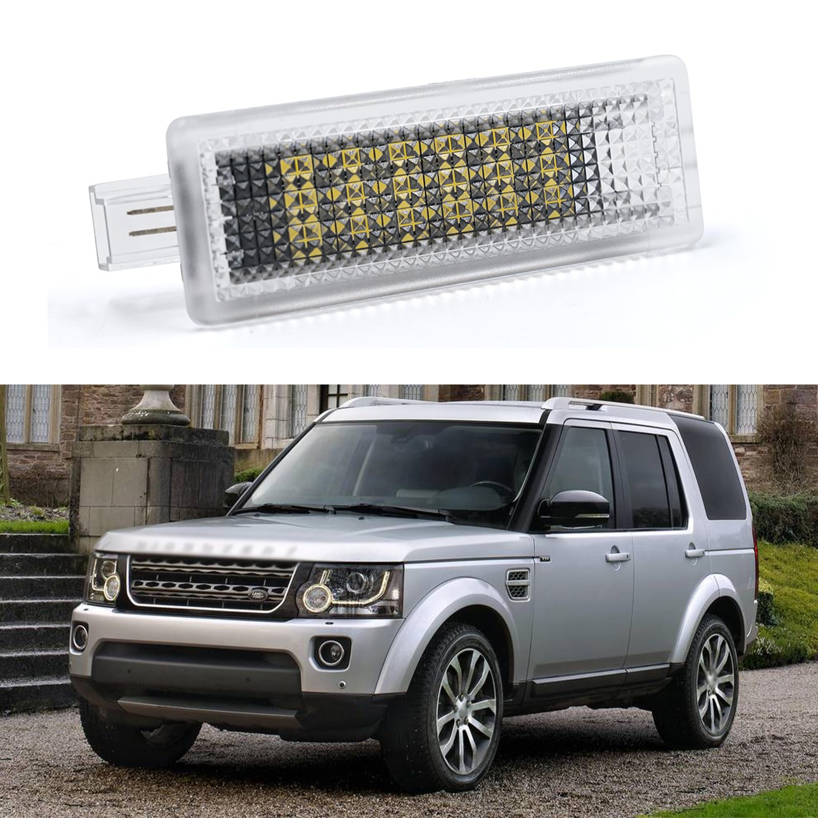 njssjd 1 x LED-Innenbeleuchtung für L.and Rover Freelander, Discovery 3 4, Range R.over L322 L405, Xenon-Weiß, Fußraumleuchte, Kofferraum-Türleuchte von njssjd