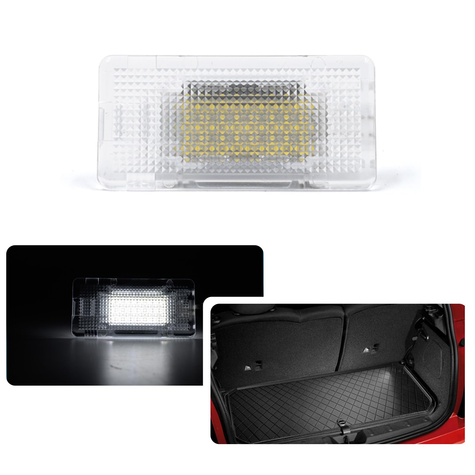 njssjd 1 x LED-Kofferraumleuchte für 2014–2019 Mini Hatch F55 F56, 2016–2019 Mini Cabrio F57 Xenon Weiß Kofferraumlicht von njssjd