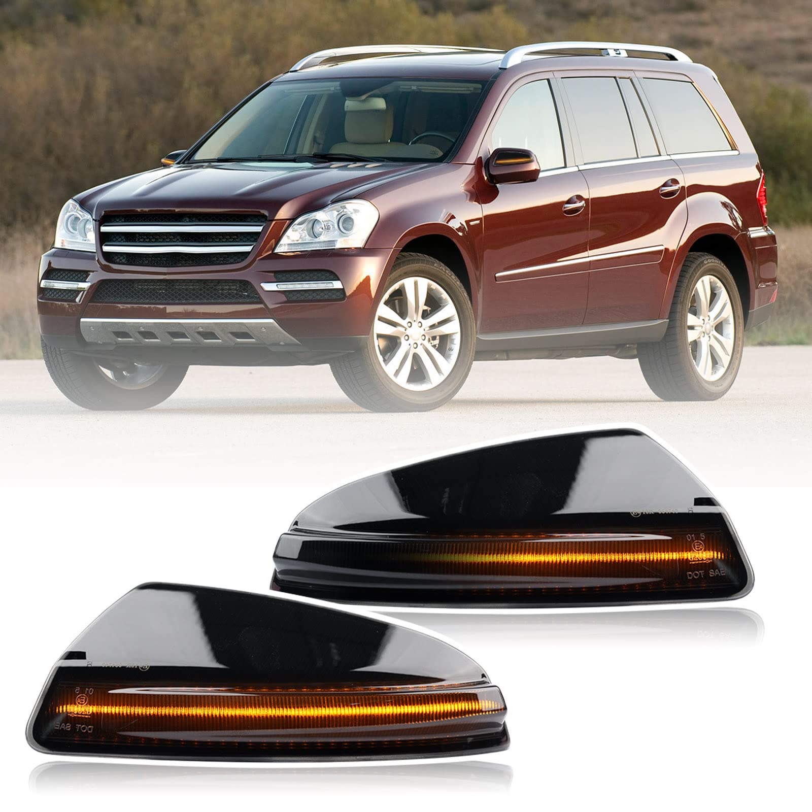 njssjd Dynamische Sequentielle LED Seitenspiegelblinker für M-ercedes Benz GL-Klasse X164 2009 2010 GL320 GL350 GL450 GL550 W164 2008-2010 ML320 ML350 ML450 ML550 ML66 3 njssjd Dynamische Sequentielle LED Seitenspiegelblinker für M-ercedes Benz GL-Klasse X164 2009 2010 GL320 GL350 GL450 GL550 W164 2008-2010 ML320 ML350 ML450 ML550 ML66 3 von njssjd