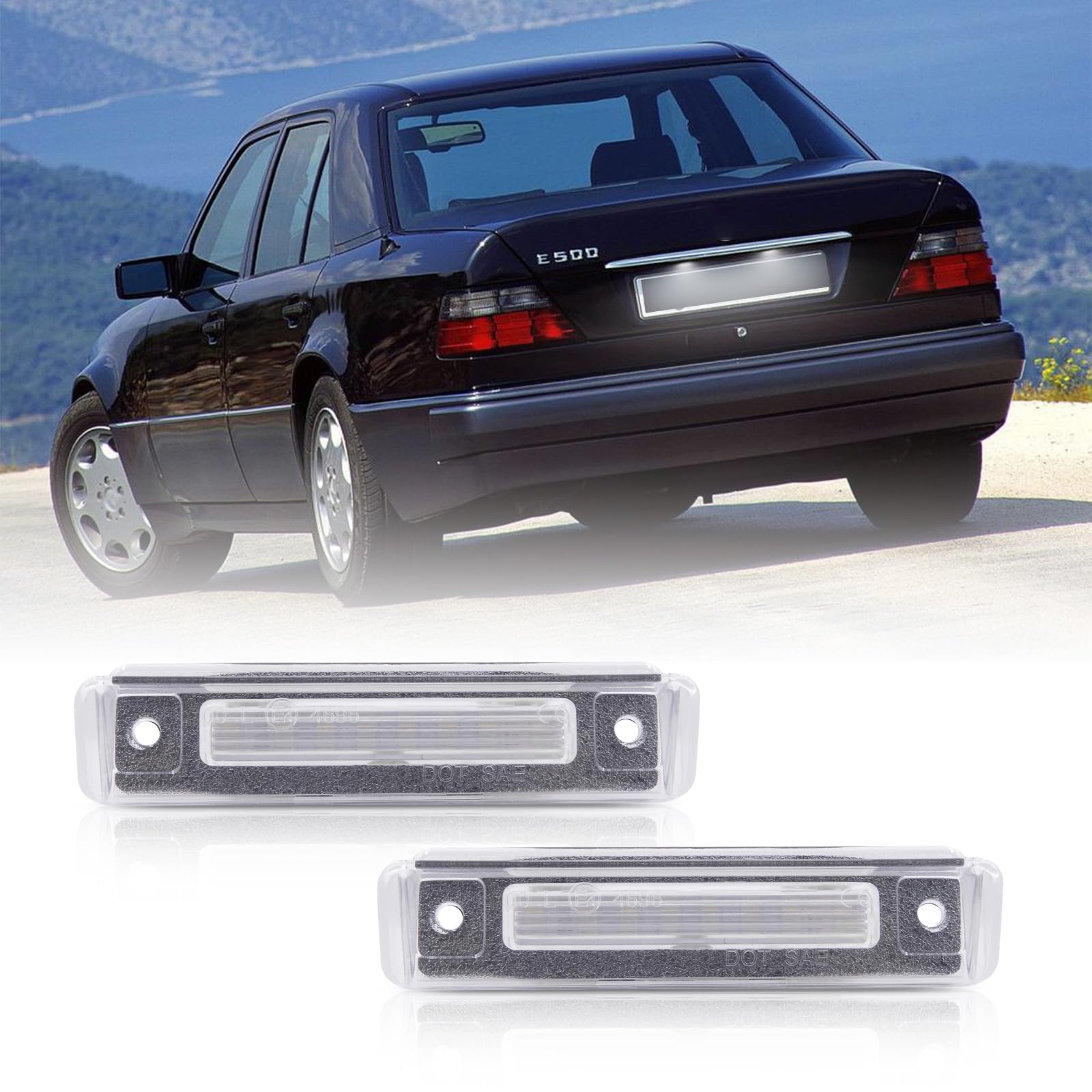 njssjd LED-Kennzeichenbeleuchtung für Benz E-Klasse W124 S124 1993–1996, Benz SL-Klasse R129 1993–2001, Canbus-fehlerfreie weiße Zulassungslampen von njssjd
