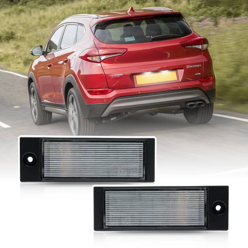 njssjd LED-Kennzeichenleuchte, kompatibel mit H.yundai Tucson ix35, Kia XCeed 2019-, NIRO EV 2022- Xenon-weiße Kennzeichenleuchte, Tag-Lampe von njssjd