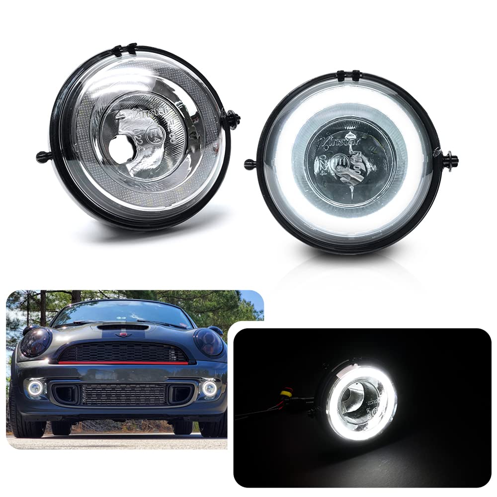 njssjd LED Tagfahrlicht Halo Ring DRL Nebelscheinwerfer für Mini Cooper R55 Clubman R56 R57 R58 R59 R60 Countryman R61 Paceman njssjd LED Tagfahrlicht Halo Ring DRL Nebelscheinwerfer für Mini Cooper R55 Clubman R56 R57 R58 R59 R60 Countryman R61 Paceman von njssjd