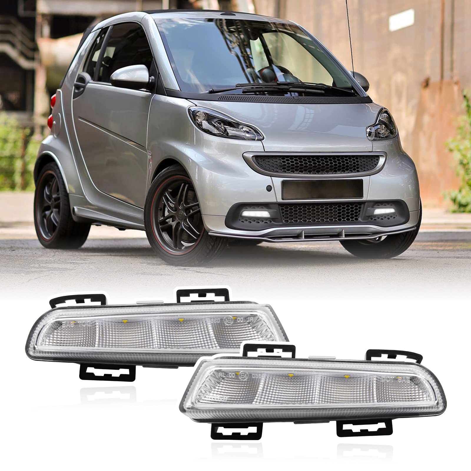 njssjd LED-Tagfahrlicht-Lampen-Set, kompatibel mit 2013 2014 2015 LCI Smart Fortwo W451 Xenon Weiß LED-Positionslicht njssjd LED-Tagfahrlicht-Lampen-Set, kompatibel mit 2013 2014 2015 LCI Smart Fortwo W451 Xenon Weiß LED-Positionslicht von njssjd