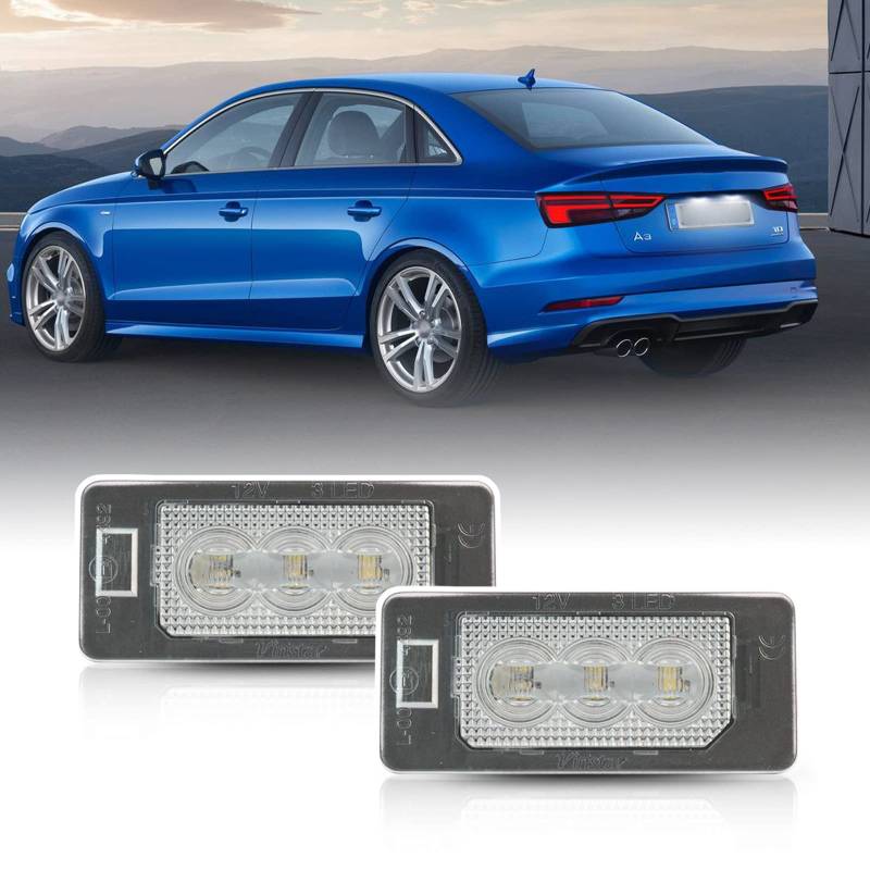 njssjd Luci Targa a LED per 2011-2023 A.UDI A1 S1, 2013-2023 A.UDI A3, 2008-2023 A.UDI A4 Luce Targa Bianca allo Xeno von njssjd