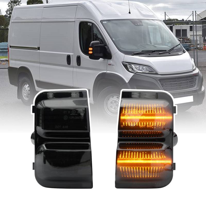 njssjd Seitenspiegel Blinker LED Blinker Licht Kompatibel mit 2006-2023 Fiat Ducato Typ 250 Peugeot Boxer C-itroen Jumper Relais Blinker von njssjd