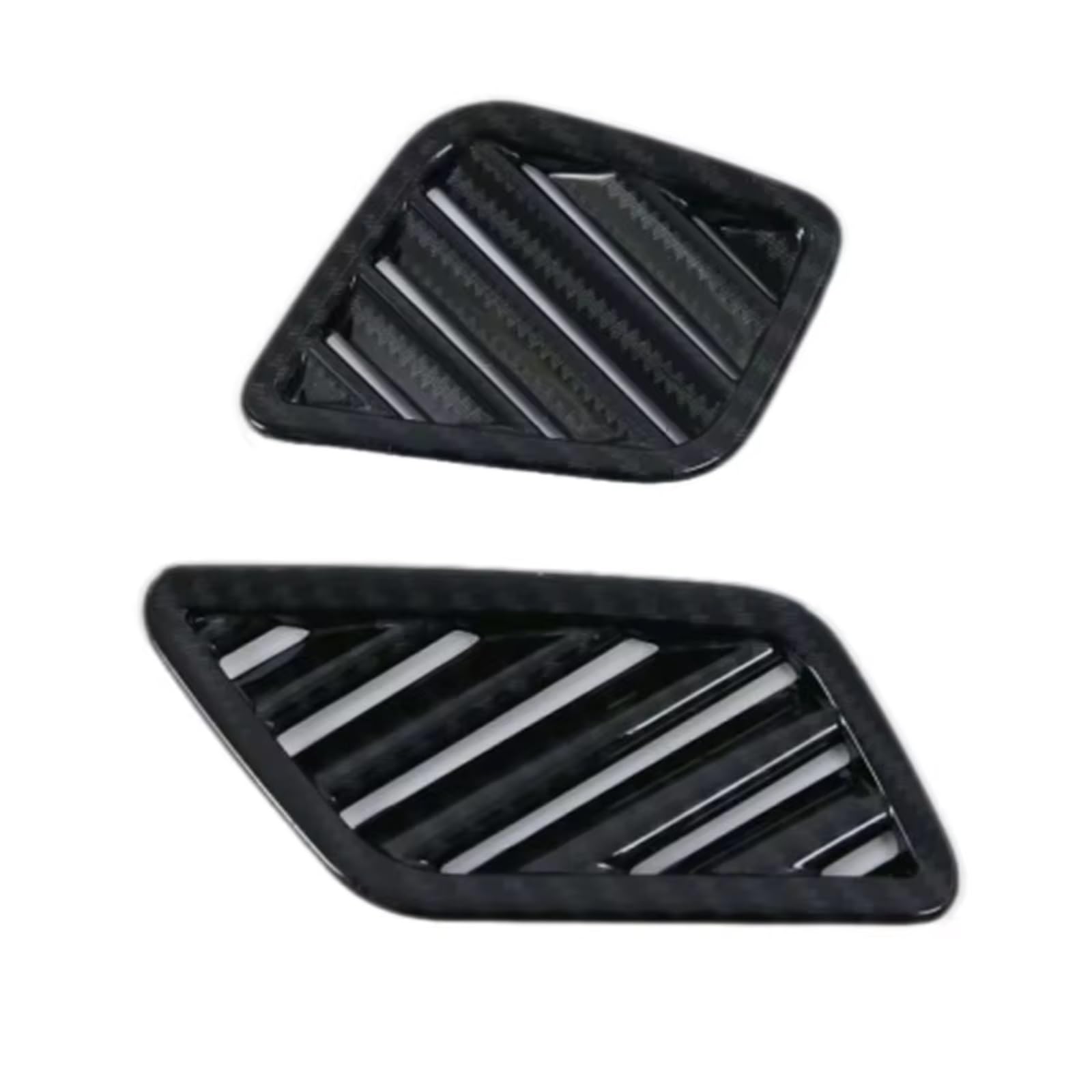 nongyo Auto-Klimaanlage Zierring Kompatibel Mit Q5 2018 2019 Auto-Armaturenbrett-Seiten-Klimaanlagenauslass-Entlüftungsabdeckung Verkleidung Auto-Styling(Black) von nongyo