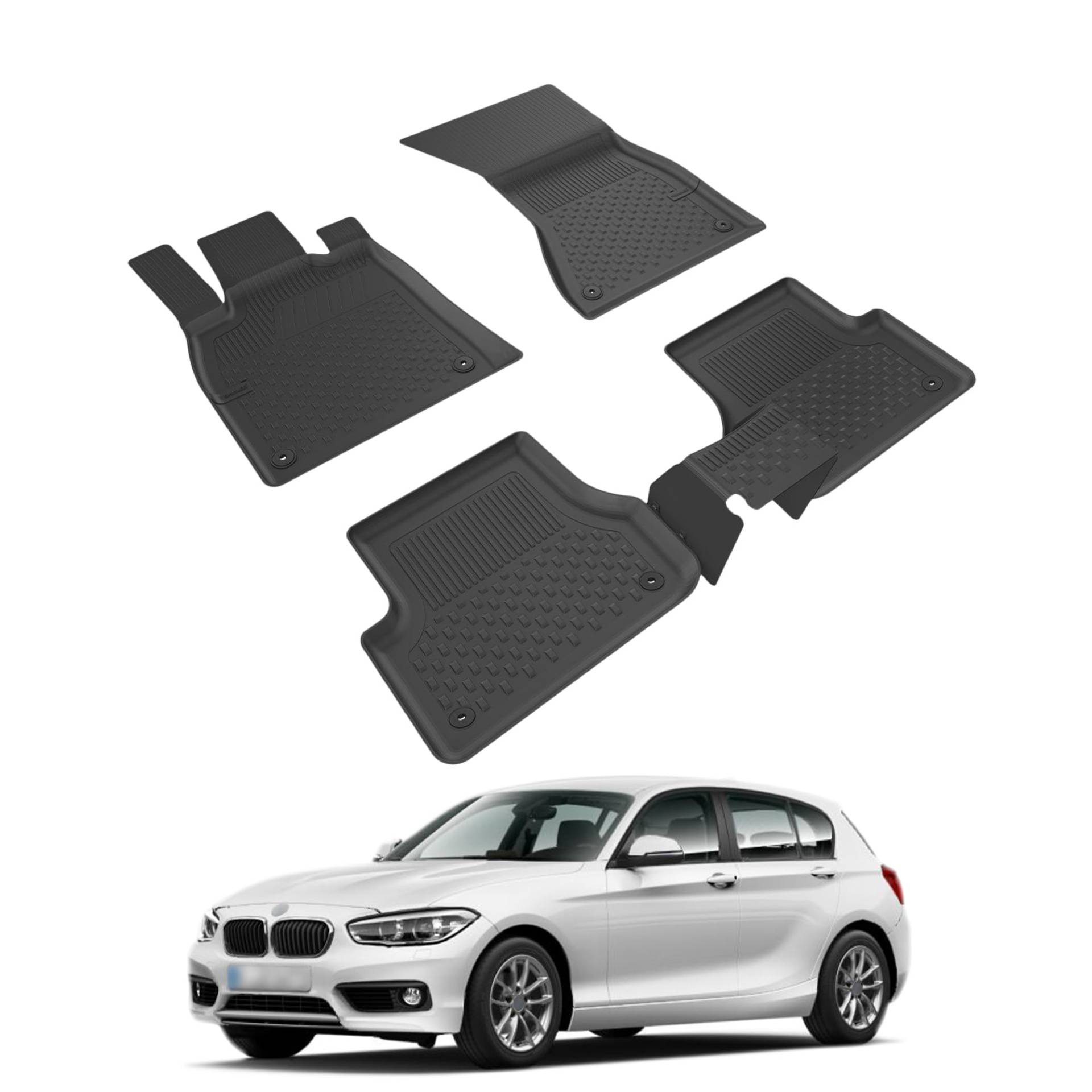Auto Fußmatten Kompatibel mit BMW 1er F20-F21 2011-2018 Geruchlos 4.5D Passform Allwetter Automatten 5 Teilige | Antirutschmatte Hoher Rand Gummimatten Schwarz Fussmatten Vorne Hinten Autoteppich Auto Fußmatten Kompatibel mit BMW 1er F20-F21 2011-2018 Geruchlos 4.5D Passform Allwetter Automatten 5 Teilige | Antirutschmatte Hoher Rand Gummimatten Schwarz Fussmatten Vorne Hinten Autoteppich von noxx