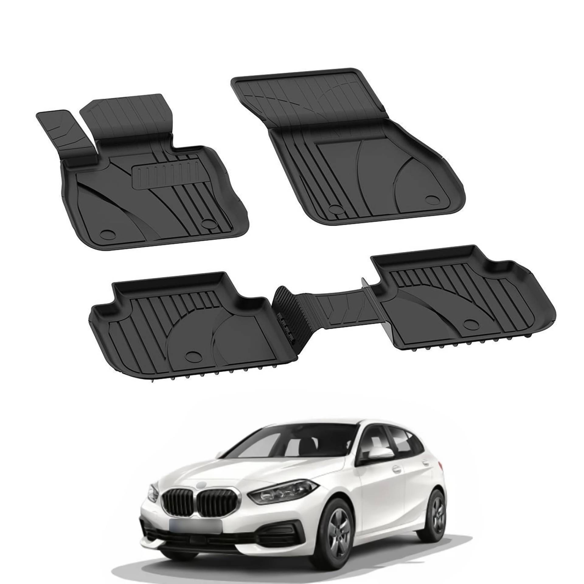 Auto Fußmatten Kompatibel mit BMW F40 KLW 1er 2019-2024 Geruchlos 4.5D Passform Allwetter Automatten 5 Teilige | Antirutschmatte Hoher Rand Gummimatten Schwarz Fussmatten Vorne Hinten Autoteppich Auto Fußmatten Kompatibel mit BMW F40 KLW 1er 2019-2024 Geruchlos 4.5D Passform Allwetter Automatten 5 Teilige | Antirutschmatte Hoher Rand Gummimatten Schwarz Fussmatten Vorne Hinten Autoteppich von noxx