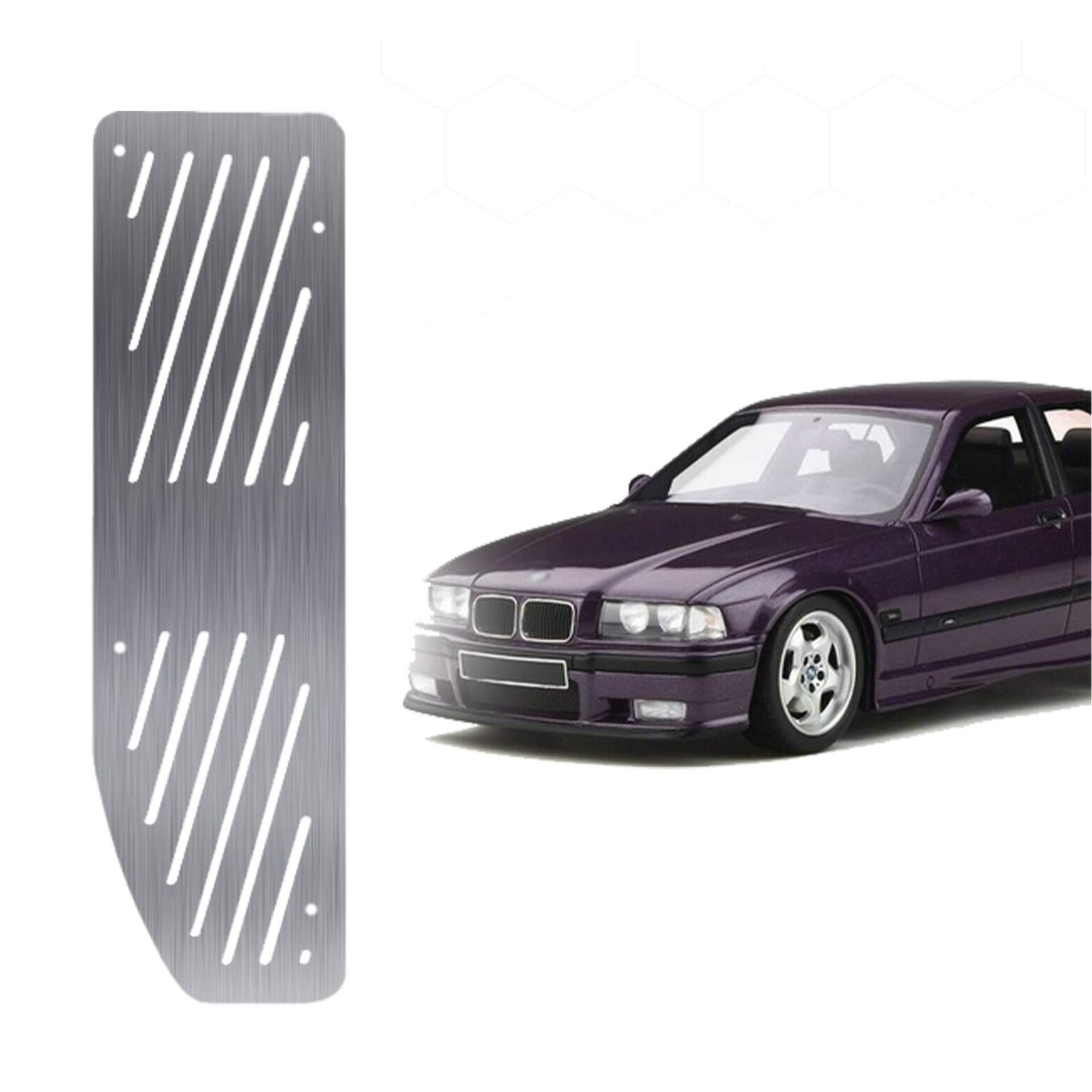 Auto Fußstütze Pedale Kompatibel mit BMW 3er E36 1996-2000 | Chrom Edelstahl Auto Fußrasten Pedale | Auto Fußablage Pedal Auto Ruhepedal Linkes Fußpedal | Auto Innen Chrom Zubehör von noxx