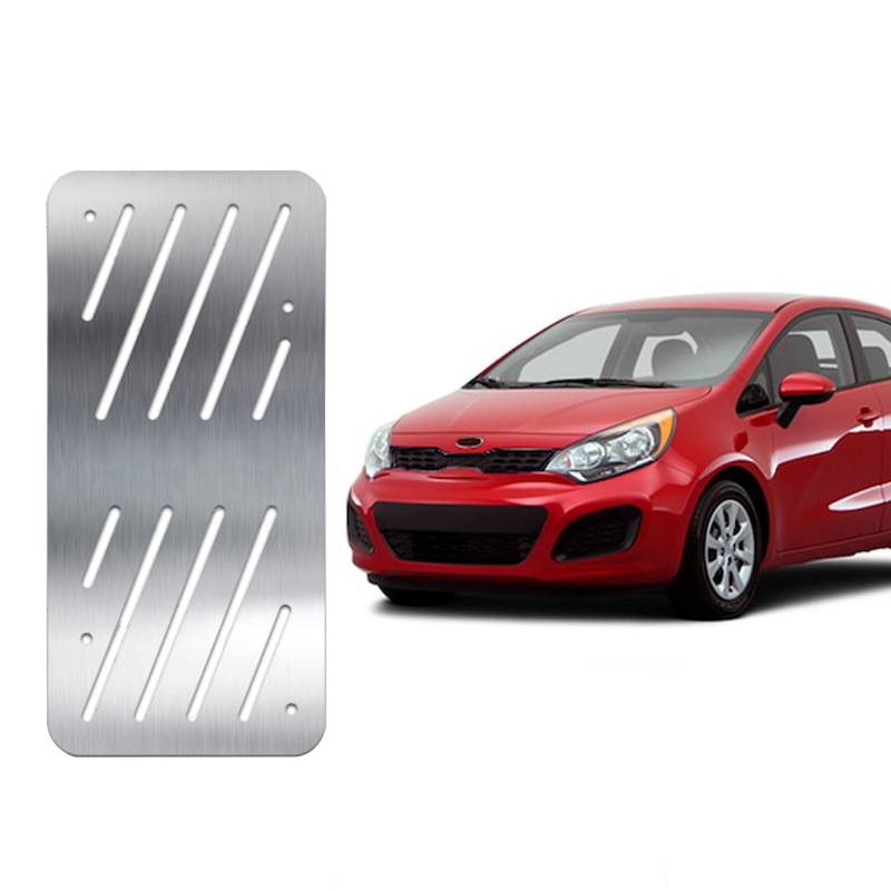 Auto Fußstütze Pedale Kompatibel mit Kia Rio 2011-2017 | Chrom Edelstahl Auto Fußrasten Pedale | Auto Fußablage Pedal Auto Ruhepedal Linkes Fußpedal | Auto Innen Chrom Zubehör von noxx