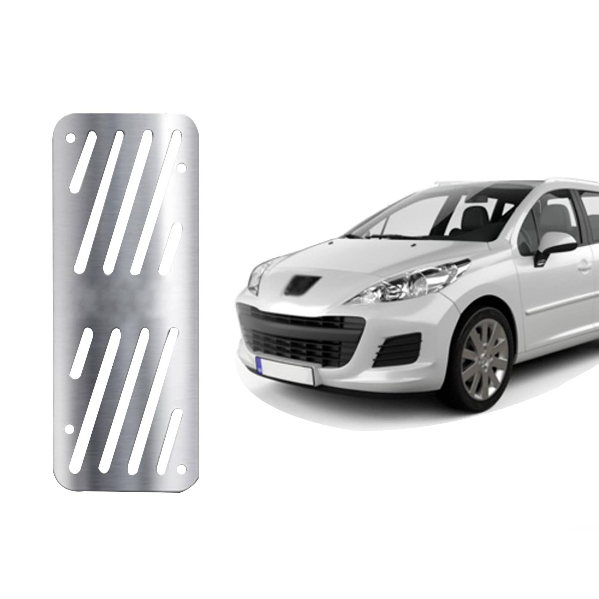 Auto Fußstütze Pedale Kompatibel mit PEUGEOT 207 2009-2012 | Chrom Edelstahl Auto Fußrasten Pedale | Auto Fußablage Pedal Auto Ruhepedal Linkes Fußpedal | Auto Innen Chrom Zubehör Auto Fußstütze Pedale Kompatibel mit PEUGEOT 207 2009-2012 | Chrom Edelstahl Auto Fußrasten Pedale | Auto Fußablage Pedal Auto Ruhepedal Linkes Fußpedal | Auto Innen Chrom Zubehör von noxx