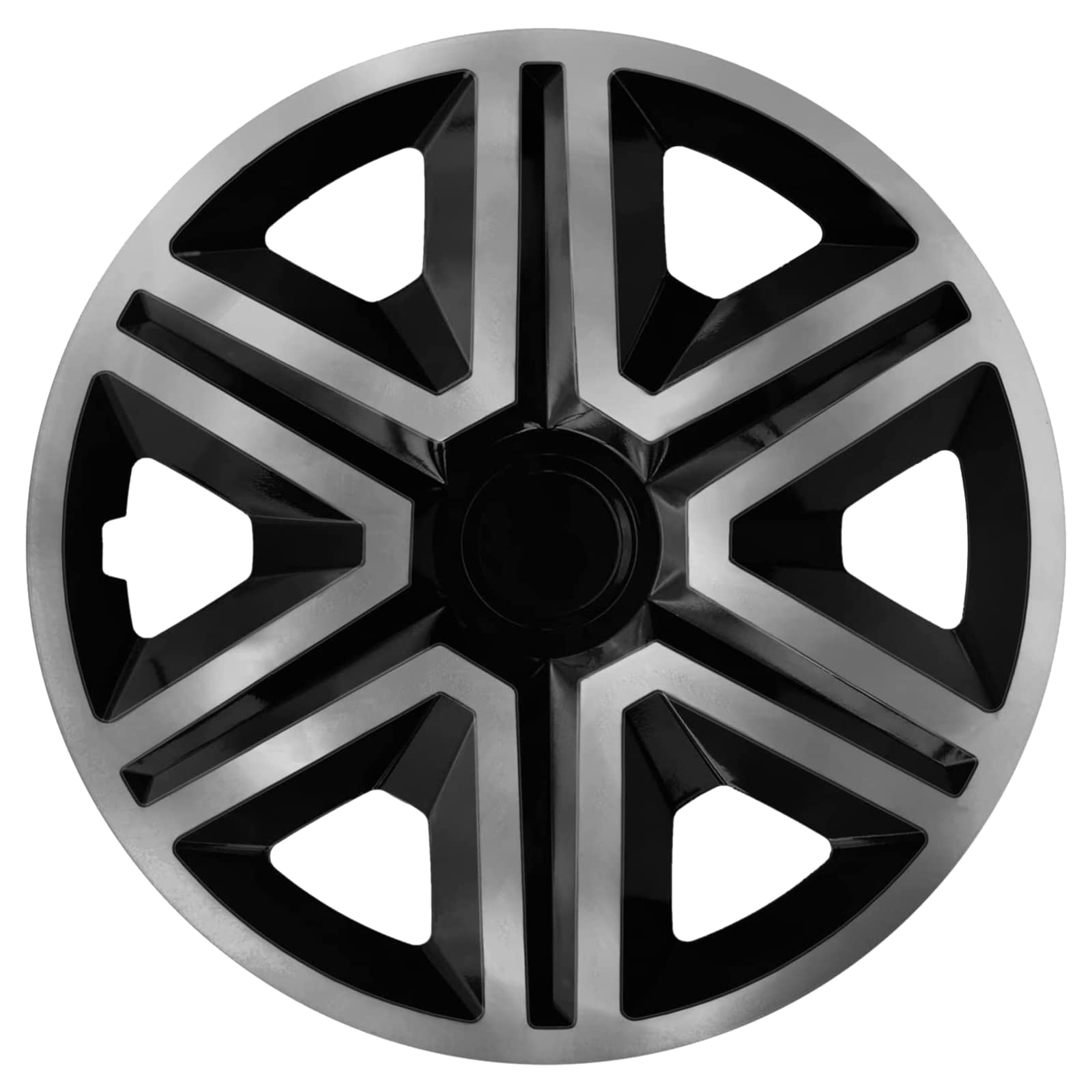 Ohmtronixx Action Radkappen 15 Zoll 4er Set,schwarz/Graphit, Radzierblenden aus ABS Kunststoff von ohmtronixx