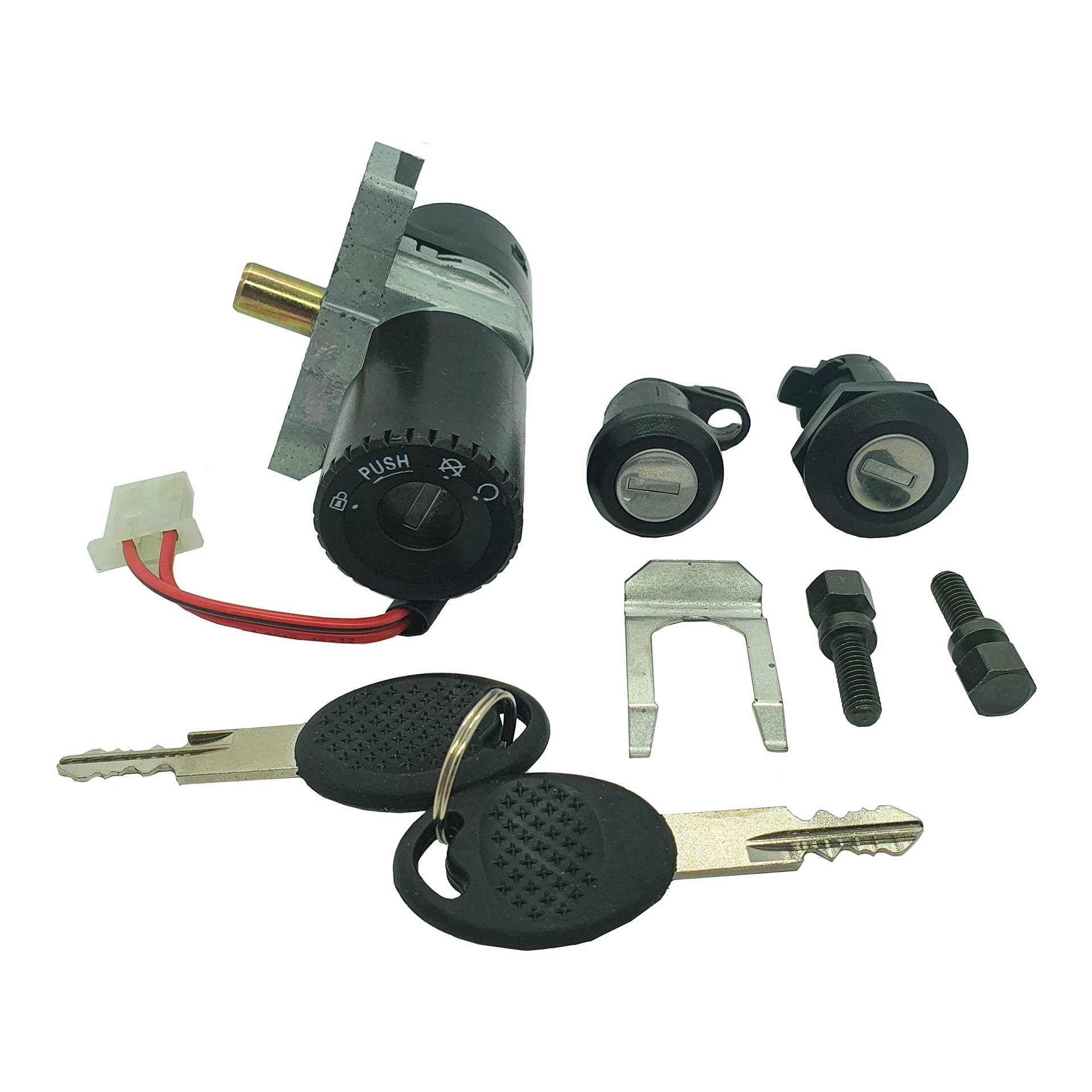 one by Camamoto 77208142 Schlösser Set für Quad-Schlüssel Starter komplett kompatibel mit sh Scoopy 125-150cc Baujahr 2001-2002-2003-2004-2005-2006-2007-2008 | Orig 35100-KPR-Ref. 900 cm von one