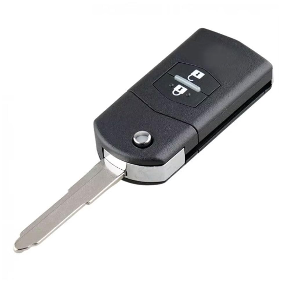 2/3 Taste Remote Key Fob Shell Case Folding Flip Gehäuse für Fernbedienungsschlüsselanhänger für Mazda 2 3 5 6 CX-7 / CX-9 / MX-5 mit ungeschnittenen Klinge Ersatz (2Button) von onetop1