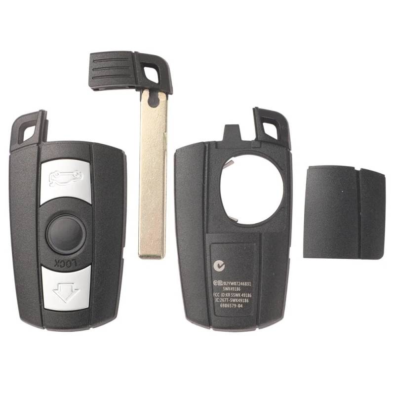 Cas3 Cas3+ autoschlüssel gehäuse funkschlüssel schlüssel Punto Taste Smart Remote Key Shell Case Fob für BMW 1 3 5 6 Series E90 E91 E92 E93 E60 KR55WK49147 von onetop1