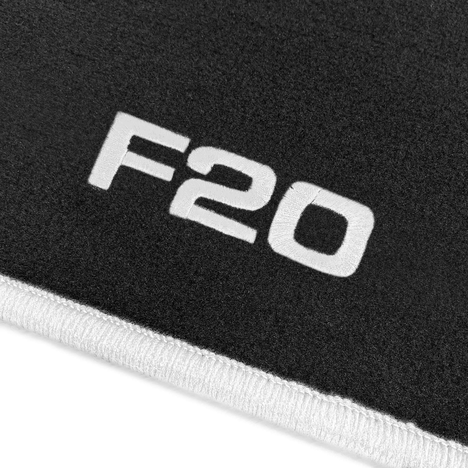 online-fussmatten OFM-Q300_F20-100 Passform Velours-Fußmatten mit Bestickung F20 und Rand in Weiß online-fussmatten OFM-Q300_F20-100 Passform Velours-Fußmatten mit Bestickung F20 und Rand in Weiß von online-fussmatten