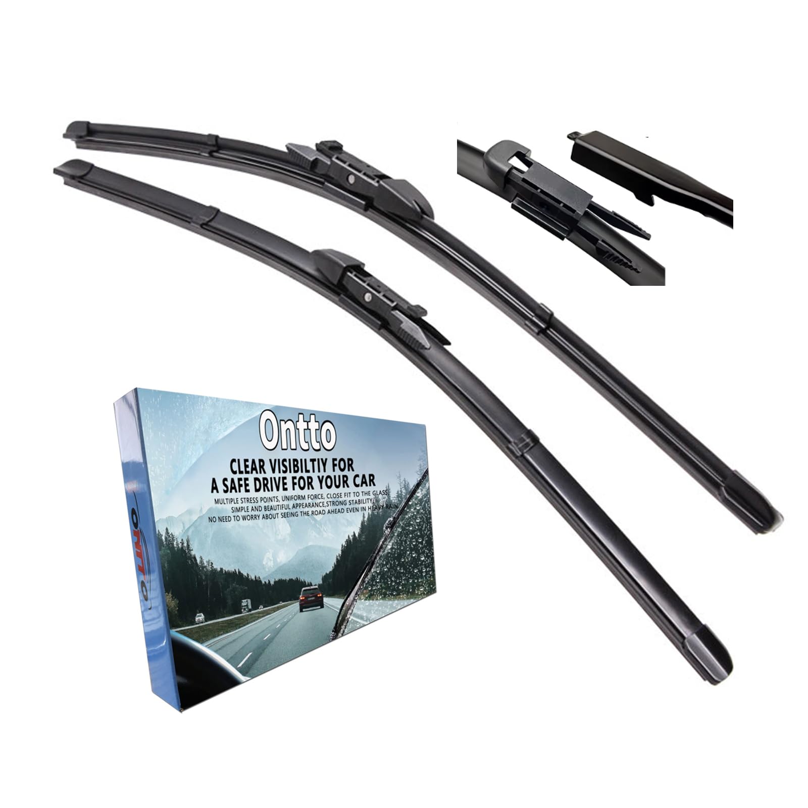 ontto 1 Set Vorne Scheibenwischer Kompatibel mit BMW 6er M6 E63 E64 2006-2010 24''+24'' Wischblätter Klare Sicht Scheibenwischerblätter Frontscheibe Wischer Autoscheibenwischer Autoteile 600mm+600mm ontto 1 Set Vorne Scheibenwischer Kompatibel mit BMW 6er M6 E63 E64 2006-2010 24''+24'' Wischblätter Klare Sicht Scheibenwischerblätter Frontscheibe Wischer Autoscheibenwischer Autoteile 600mm+600mm von ontto