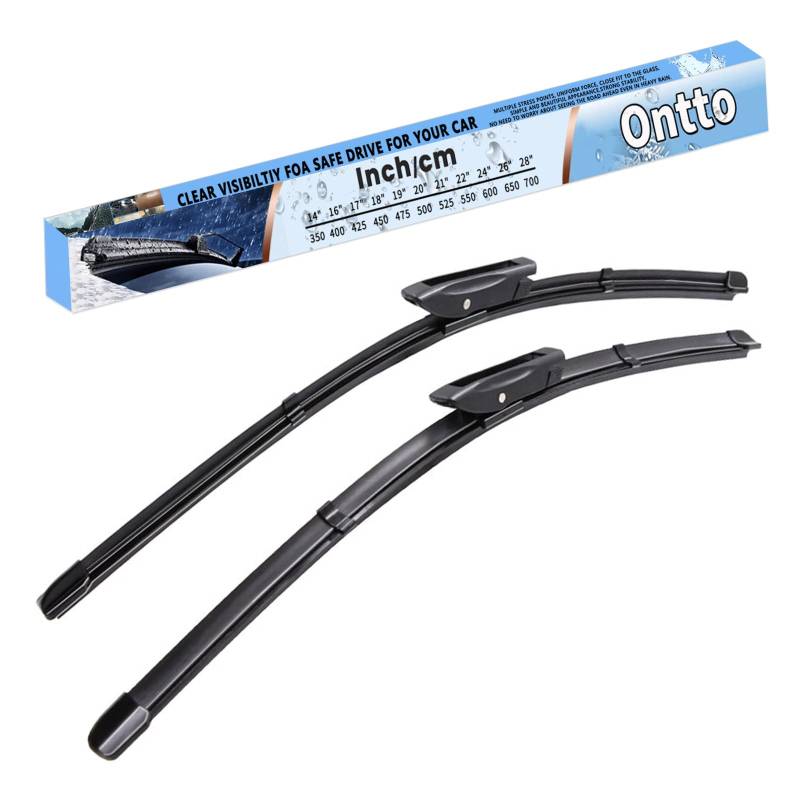 ontto 1 Set Vorne Scheibenwischer Kompatibel mit Mercedes Citan W415 2012-2023 23"+21" Wischblätter Klare Sicht Scheibenwischerblätter Frontscheibe Wischer Autoscheibenwischer Autoteile 575mm+525mm von ontto