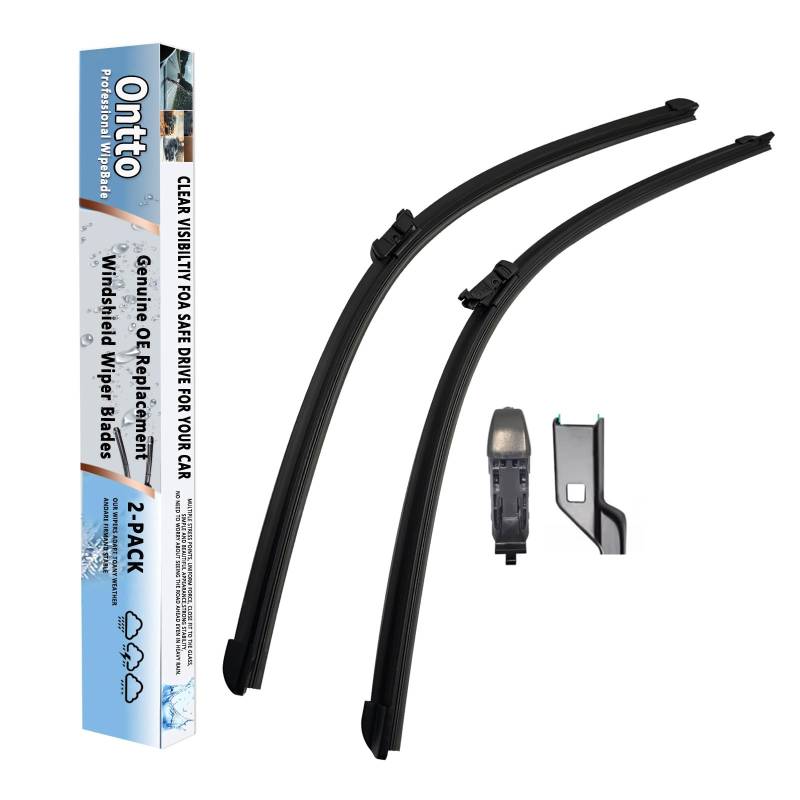 ontto 1 Set Vorne Scheibenwischer Kompatibel mit Skoda Fabia 5J MK2 2007-2014 21"+21" Wischblätter Klare Sicht Scheibenwischerblätter Frontscheibe Wischer Autoscheibenwischer Autoteile 525mm+525mm von ontto