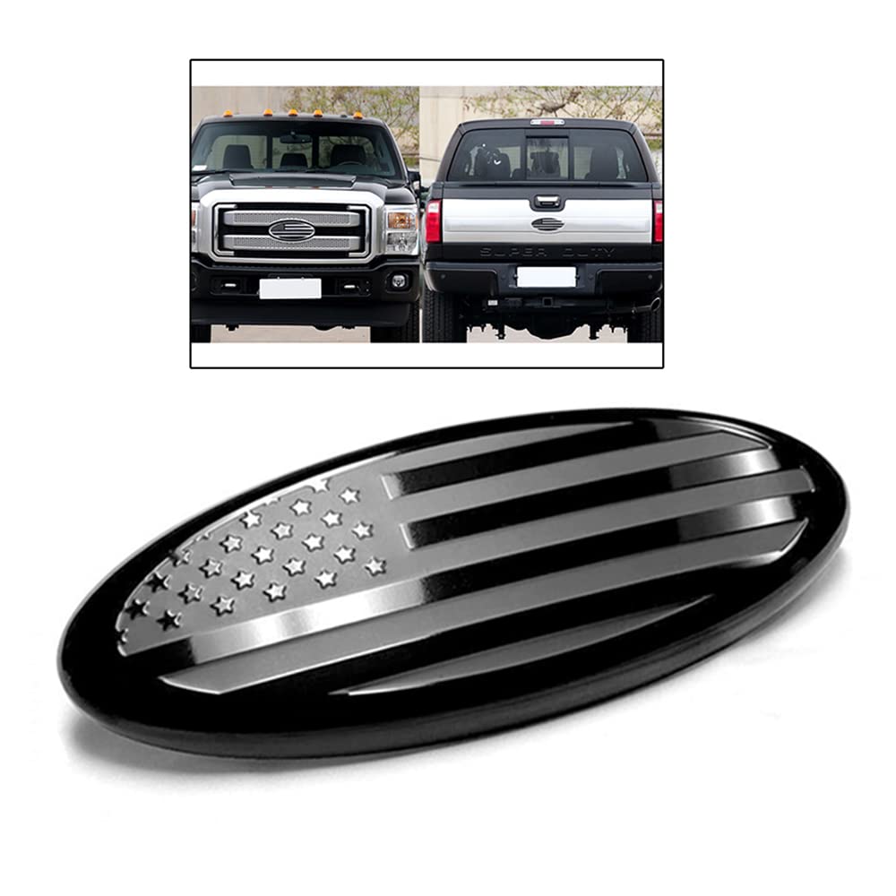 ontto 1 Stück 17,5 cm US-Flagge Auto Frontgrill Bumper Emblem Badge Fit für F150 F250 F350 Edge Explorer Ranger Expedition Heckklappe Ersatzabdeckung Schwarz ontto 1 Stück 17,5 cm US-Flagge Auto Frontgrill Bumper Emblem Badge Fit für F150 F250 F350 Edge Explorer Ranger Expedition Heckklappe Ersatzabdeckung Schwarz von ontto