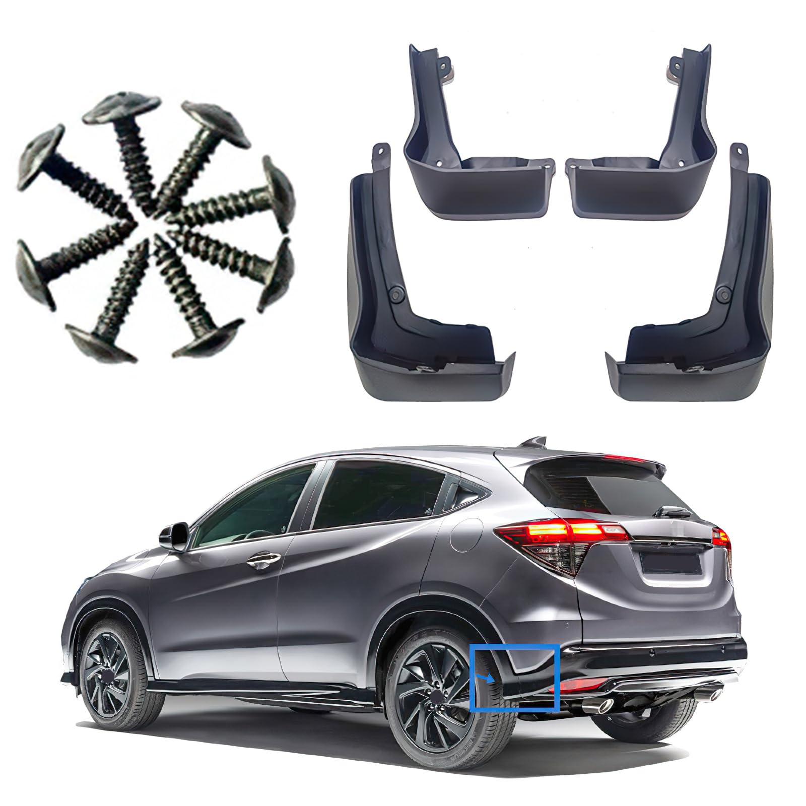 ontto 4 Stück Auto Schmutzfänger aus Kunststoff Spritzschutz Passt für Honda HR-V 2019-2020 Auto-Kotflügel Kotflügelschoner Vorne und Hinten Schutzblech Mudflap Ersatzzubehör Schwarz ontto 4 Stück Auto Schmutzfänger aus Kunststoff Spritzschutz Passt für Honda HR-V 2019-2020 Auto-Kotflügel Kotflügelschoner Vorne und Hinten Schutzblech Mudflap Ersatzzubehör Schwarz von ontto