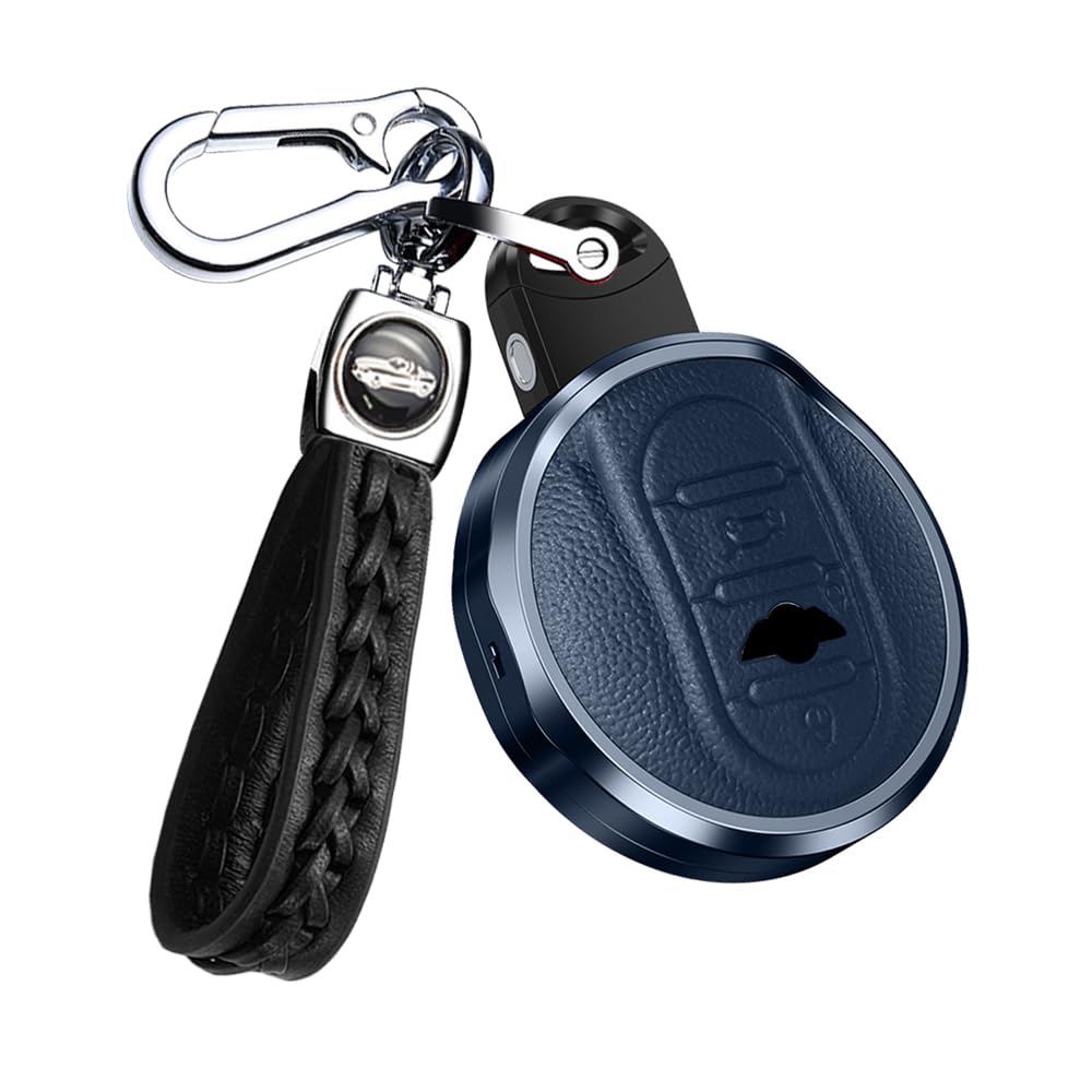 ontto Autoschlüssel Hülle Passt für BMW Mini Schlüssel hülle Metall Leder Schutzhülle für Mini F54 F55 F56 F57 F60 Cooper S Clubman Cabrio Countryman Schlüsselanhänger Zubehör 3-Tasten-A Blau ontto Autoschlüssel Hülle Passt für BMW Mini Schlüssel hülle Metall Leder Schutzhülle für Mini F54 F55 F56 F57 F60 Cooper S Clubman Cabrio Countryman Schlüsselanhänger Zubehör 3-Tasten-A Blau von ontto