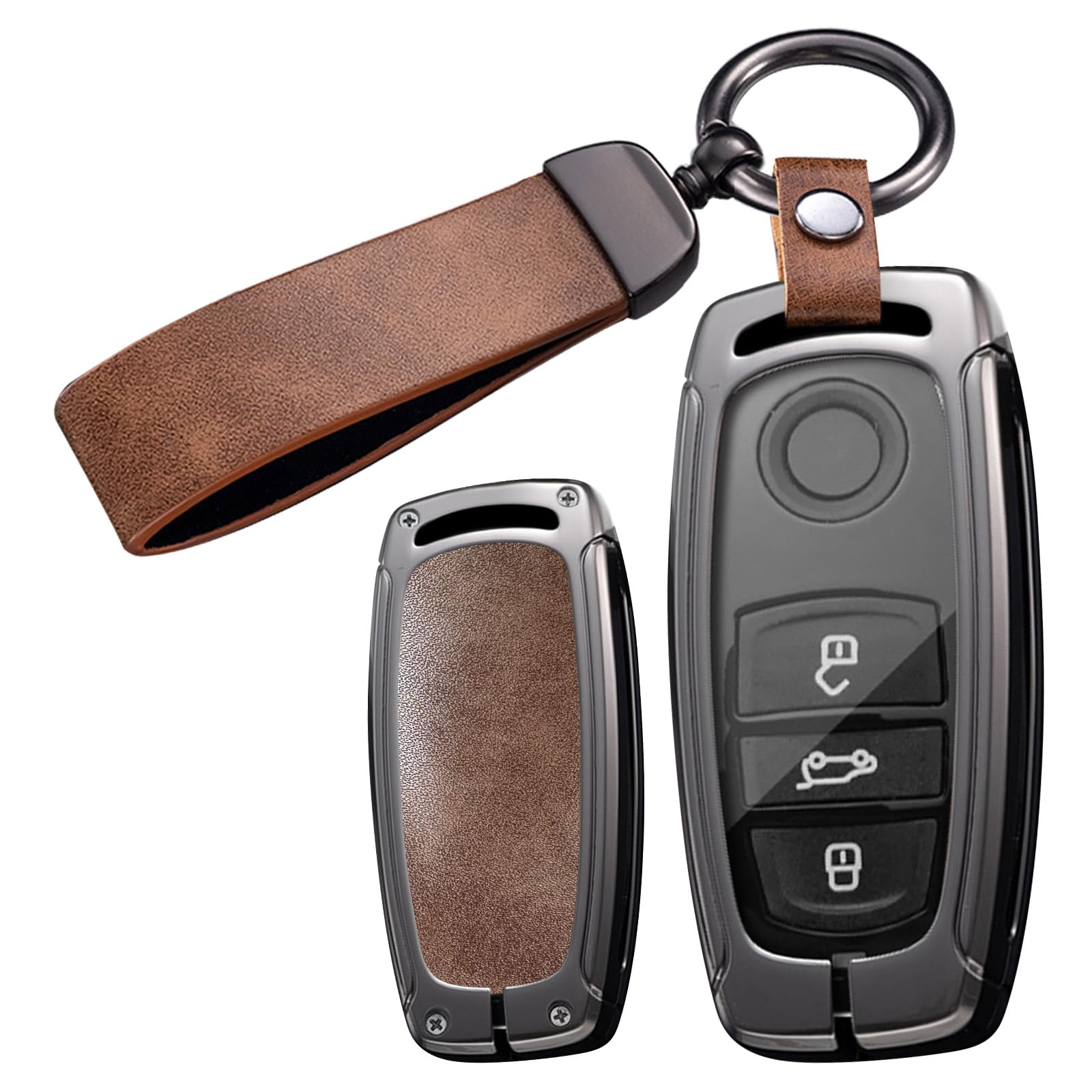 ontto Autoschlüssel Hülle Schlüsselhülle Kompatibel mit VW Touareg 7P 2011 2012 2013 2014 2015 2016 2017 2018 Keyless Go Schlüsselcase Metallisch Schlüsselcover Schlüsselanhänger 3 Tasten-B Braun ontto Autoschlüssel Hülle Schlüsselhülle Kompatibel mit VW Touareg 7P 2011 2012 2013 2014 2015 2016 2017 2018 Keyless Go Schlüsselcase Metallisch Schlüsselcover Schlüsselanhänger 3 Tasten-B Braun von ontto