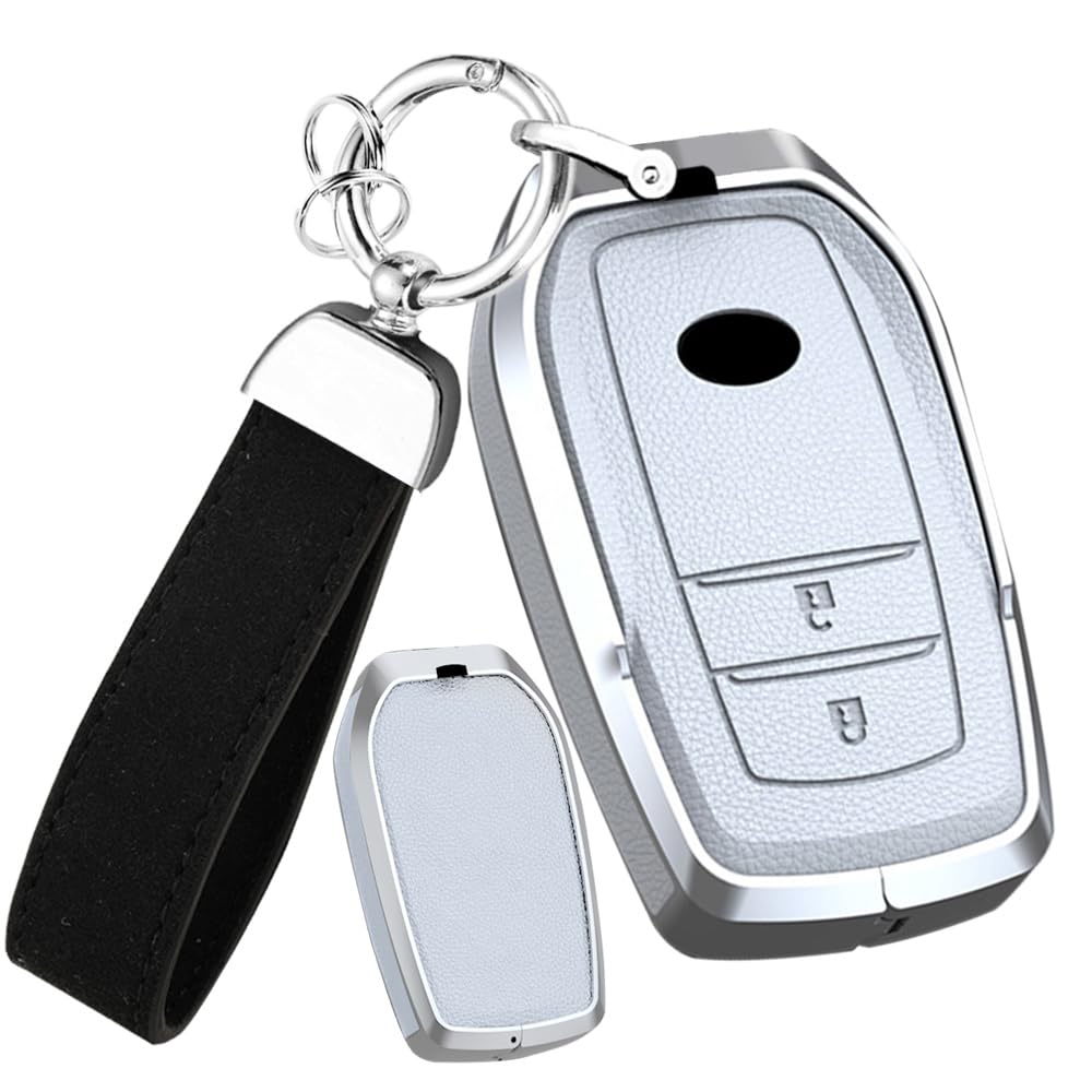 ontto Autoschlüssel Hülle Schlüsselhülle Schlüsselcover Schutzhülle 2 Tasten Passt für Toyota Yaris Cross Hybrid Corolla RAV4 Prius Camry Auris Highlander 2020-2023 Schlüsselanhänger-Weiß ontto Autoschlüssel Hülle Schlüsselhülle Schlüsselcover Schutzhülle 2 Tasten Passt für Toyota Yaris Cross Hybrid Corolla RAV4 Prius Camry Auris Highlander 2020-2023 Schlüsselanhänger-Weiß von ontto