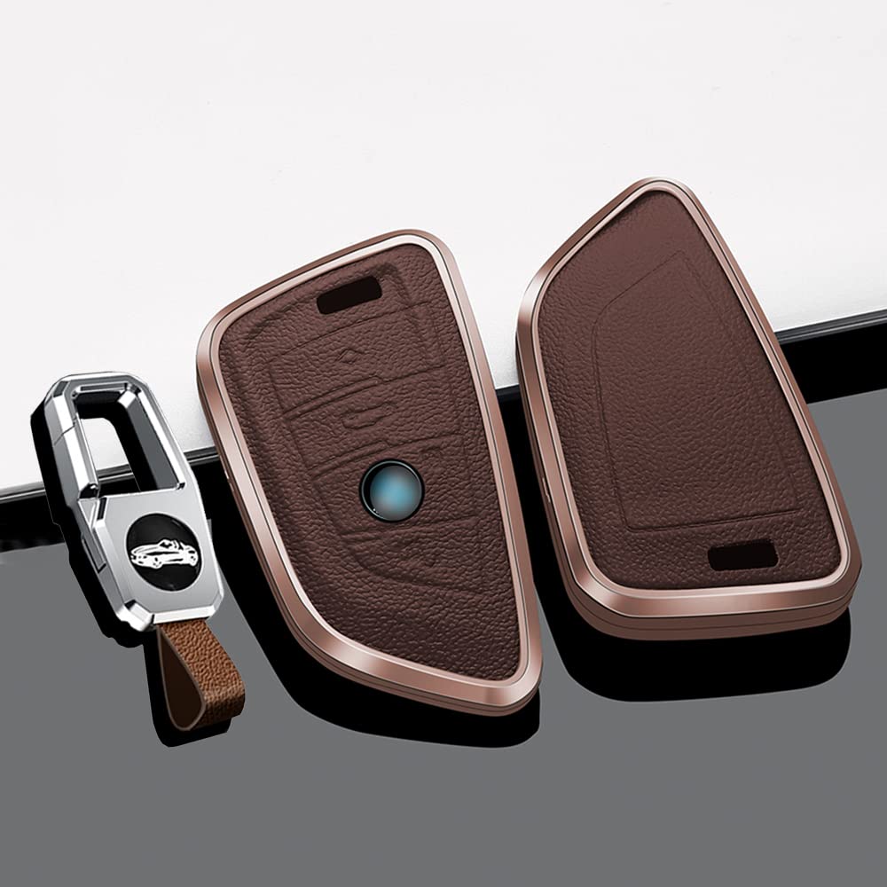 ontto Autoschlüssel Hülle Schutzhülle Cover Passt für BMW X1 X2 F39 X3 X5 X6 X7 X5M 1er 3er 5er 6er 7er G20 G30 G11 F15 F16 G01 Fernbedienung Schlüsselanhänger Metall Leder Schlüsseletui-Braun A ontto Autoschlüssel Hülle Schutzhülle Cover Passt für BMW X1 X2 F39 X3 X5 X6 X7 X5M 1er 3er 5er 6er 7er G20 G30 G11 F15 F16 G01 Fernbedienung Schlüsselanhänger Metall Leder Schlüsseletui-Braun A von ontto