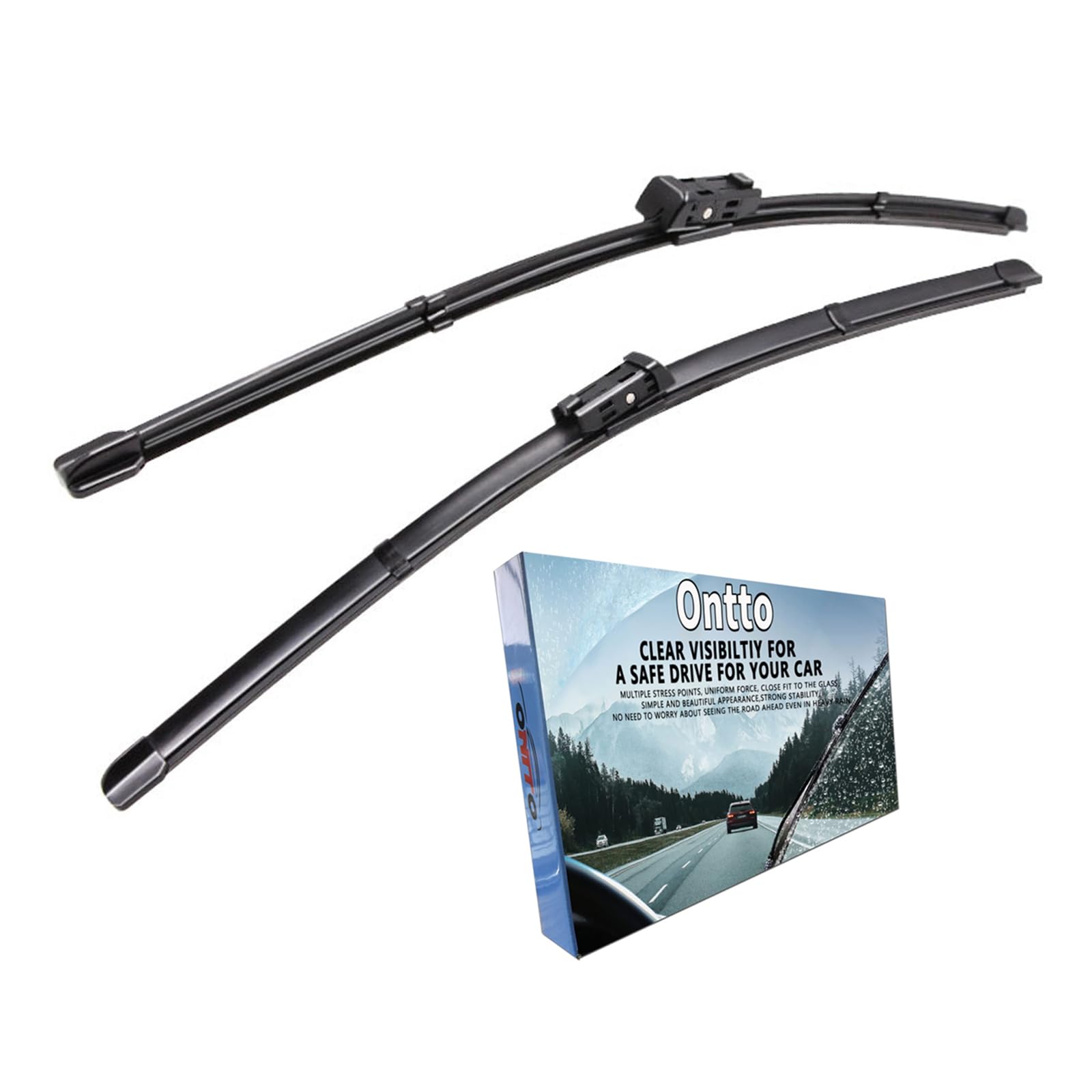 ontto Front Scheibenwischer Kompatibel mit Audi A4 B8 B9 S4 RS4 2008-2025 Ersatz-Scheibenwischern mit Multi-Clip Adapter Gummi Wischblätter Vorne Scheibenwischerblätter 500 mm und 600 mm ontto Front Scheibenwischer Kompatibel mit Audi A4 B8 B9 S4 RS4 2008-2025 Ersatz-Scheibenwischern mit Multi-Clip Adapter Gummi Wischblätter Vorne Scheibenwischerblätter 500 mm und 600 mm von ontto